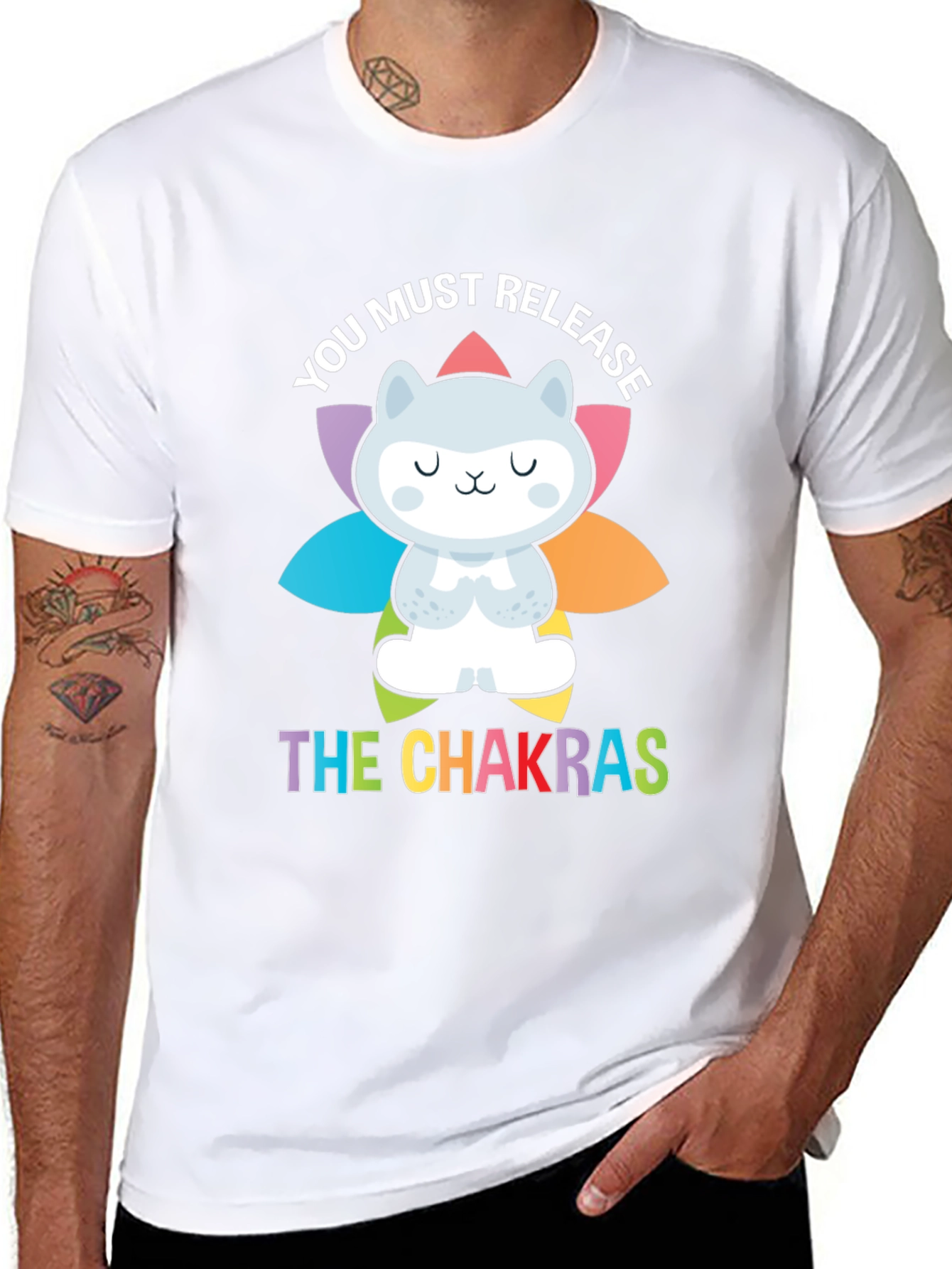 Chakra Release Cat Graphic T-Shirt