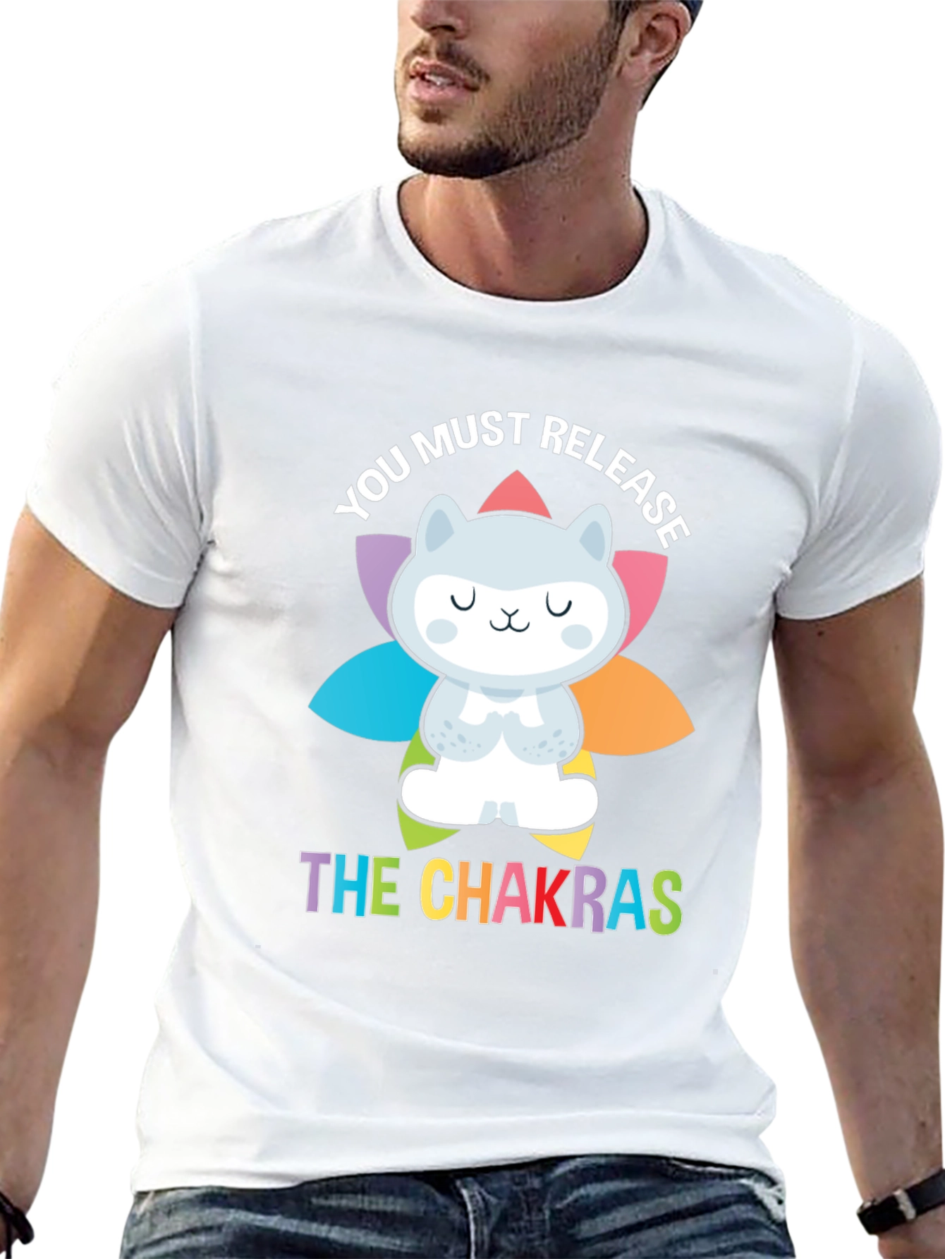 Chakra Release Cat Graphic T-Shirt