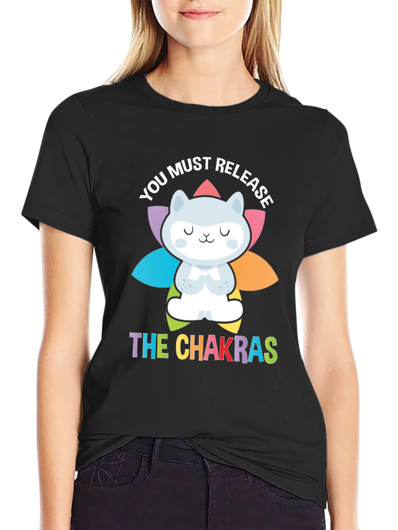 Chakra Release Cat Graphic T-Shirt