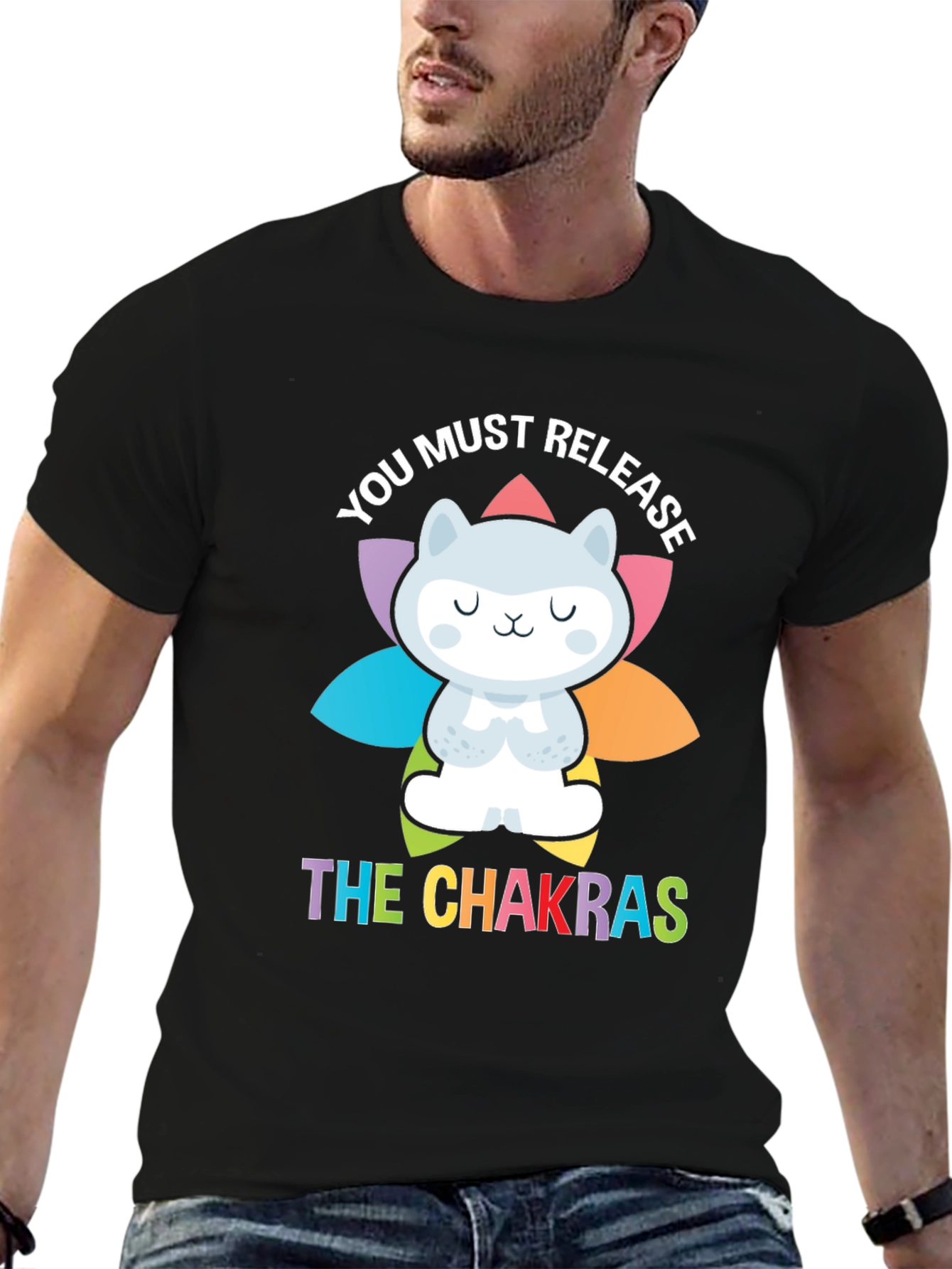 Chakra Release Cat Graphic T-Shirt