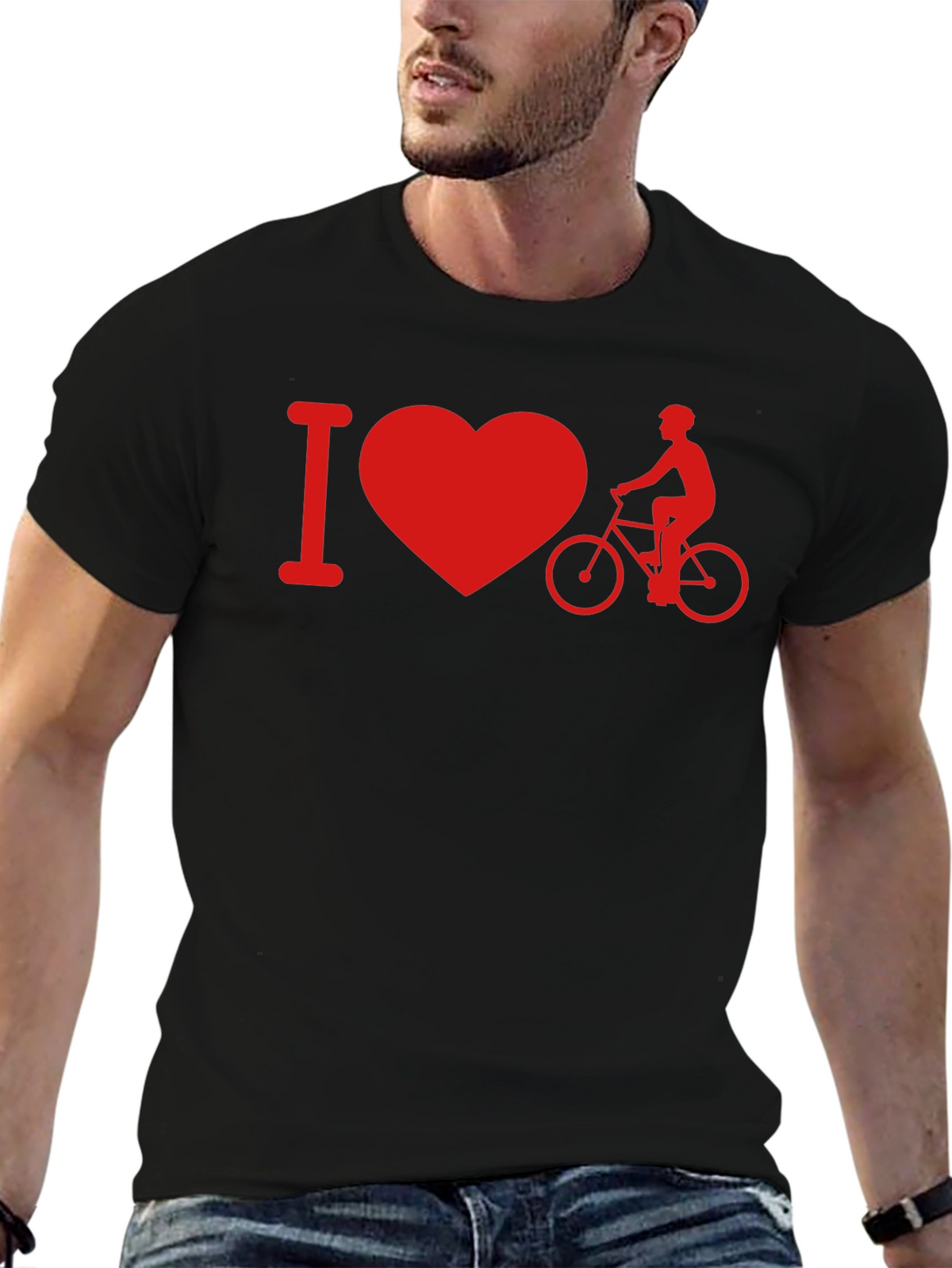 I Heart Biking Graphic Tee