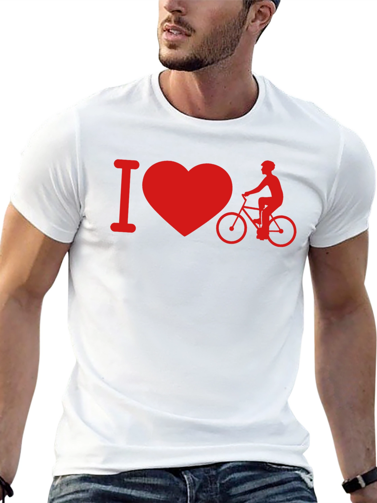 I Heart Biking Graphic Tee