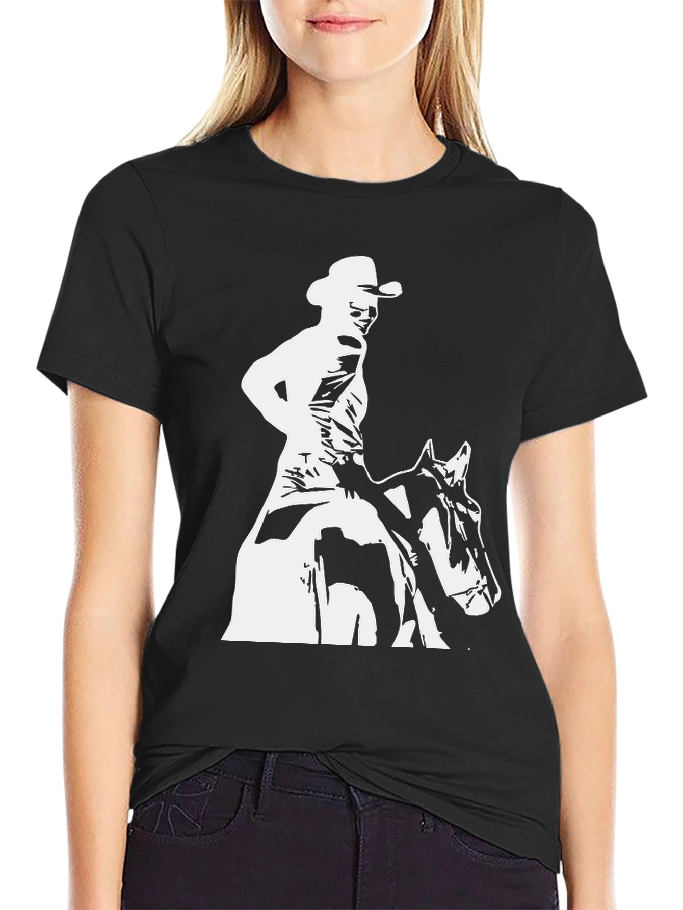 Cowboy Rider Graphic Tee - Black