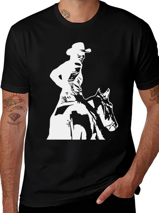Cowboy Rider Graphic Tee - Black