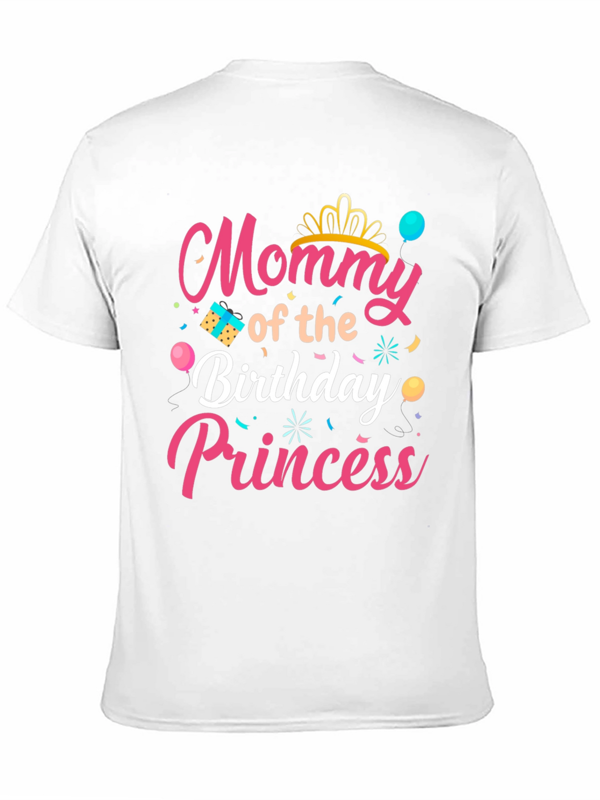 Mommy of the Birthday Princess Black T-Shirt