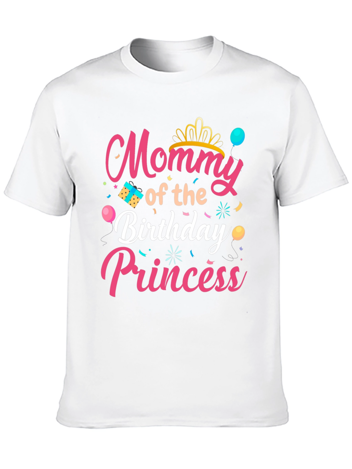 Mommy of the Birthday Princess Black T-Shirt