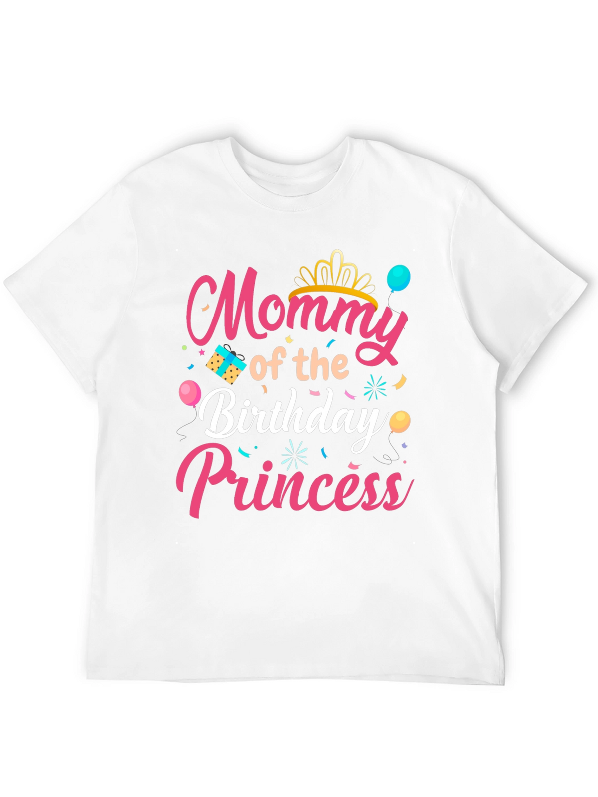 Mommy of the Birthday Princess Black T-Shirt