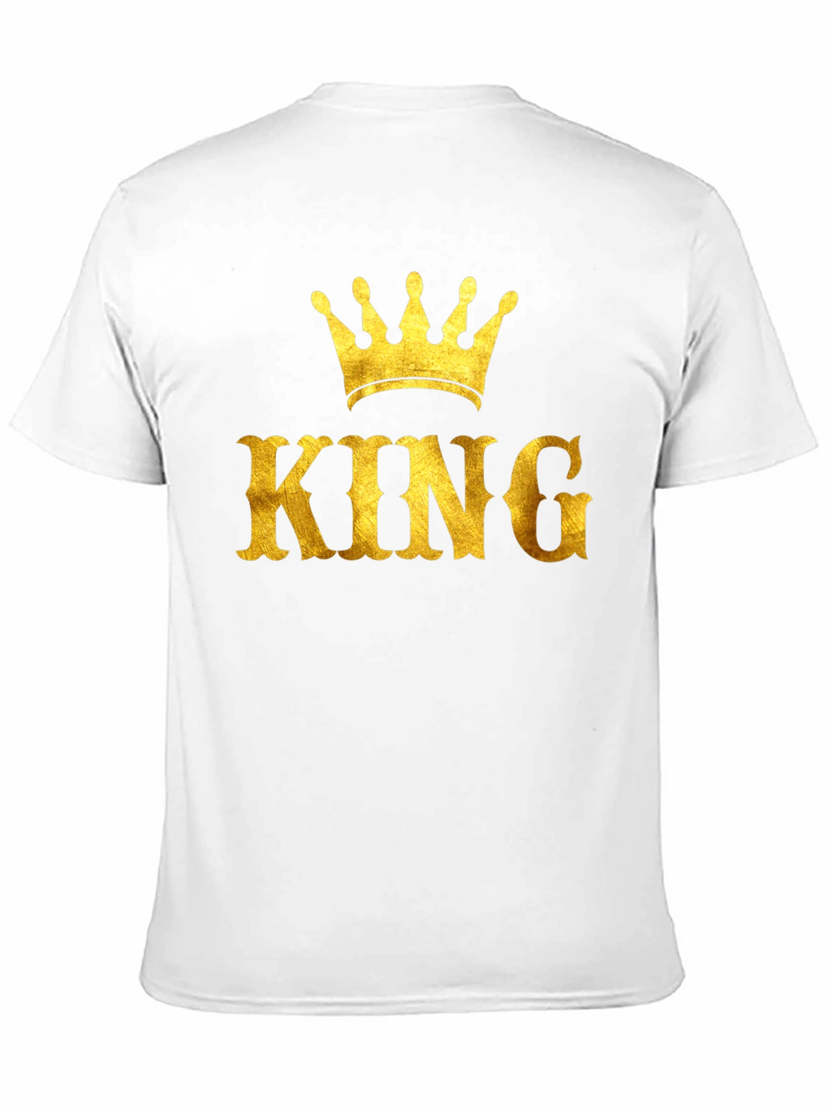 King Crown Gold Print Black T-Shirt