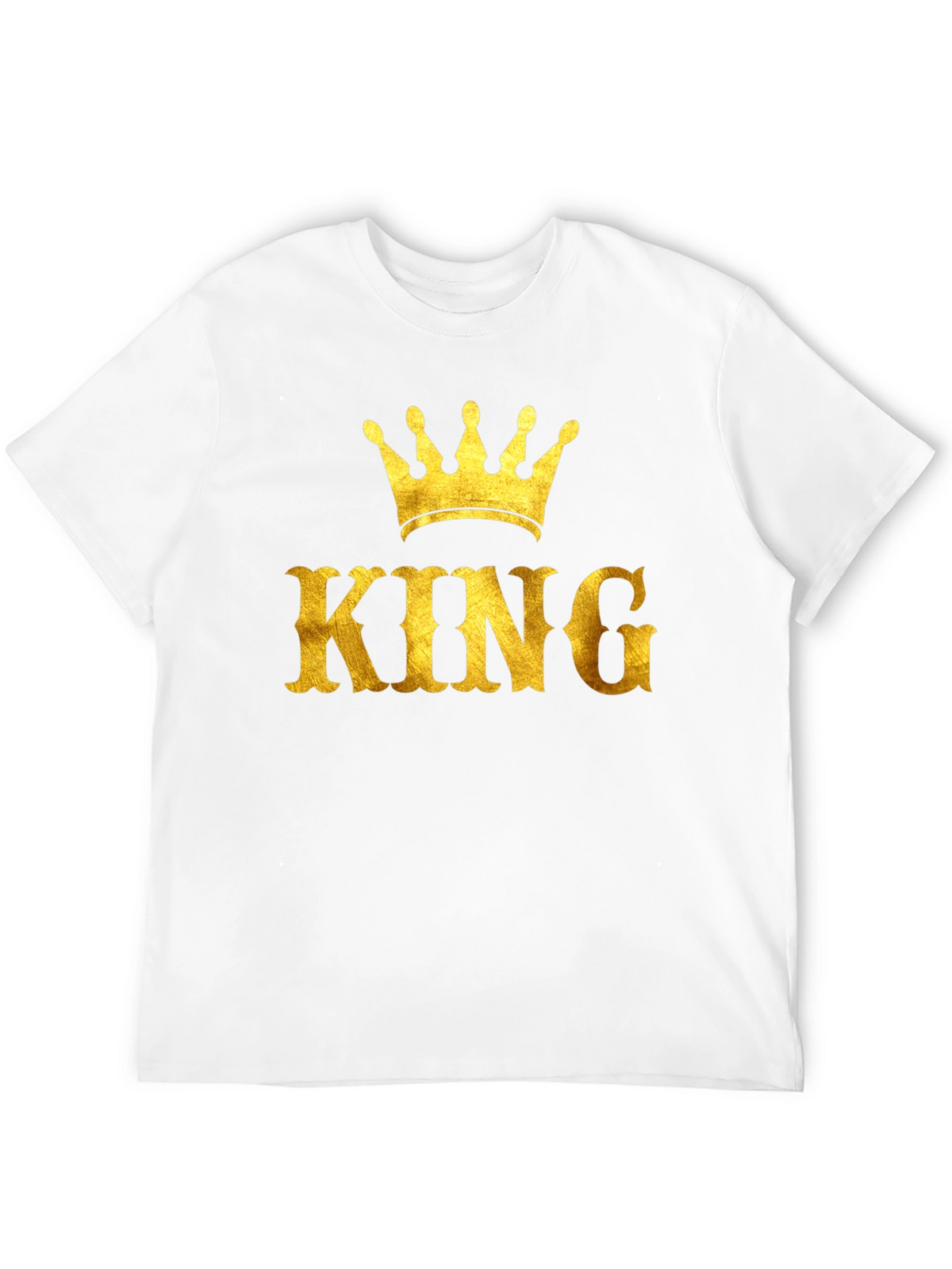 King Crown Gold Print Black T-Shirt