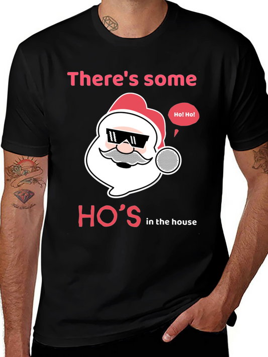 Funny Christmas Santa Hos in the House T-Shirt