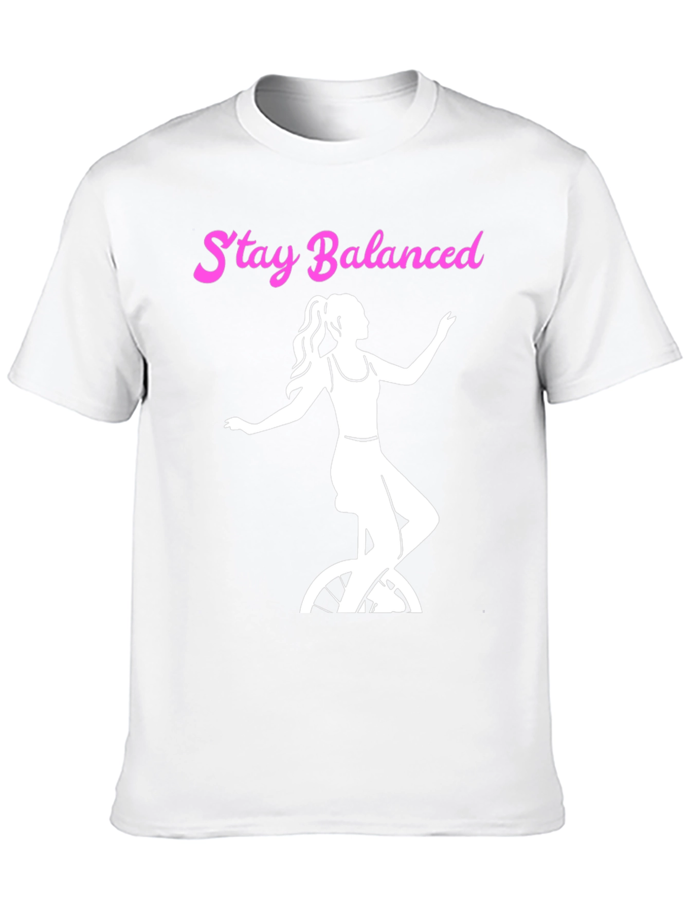 Stay Balanced Graphic Tee - Unicycle Design