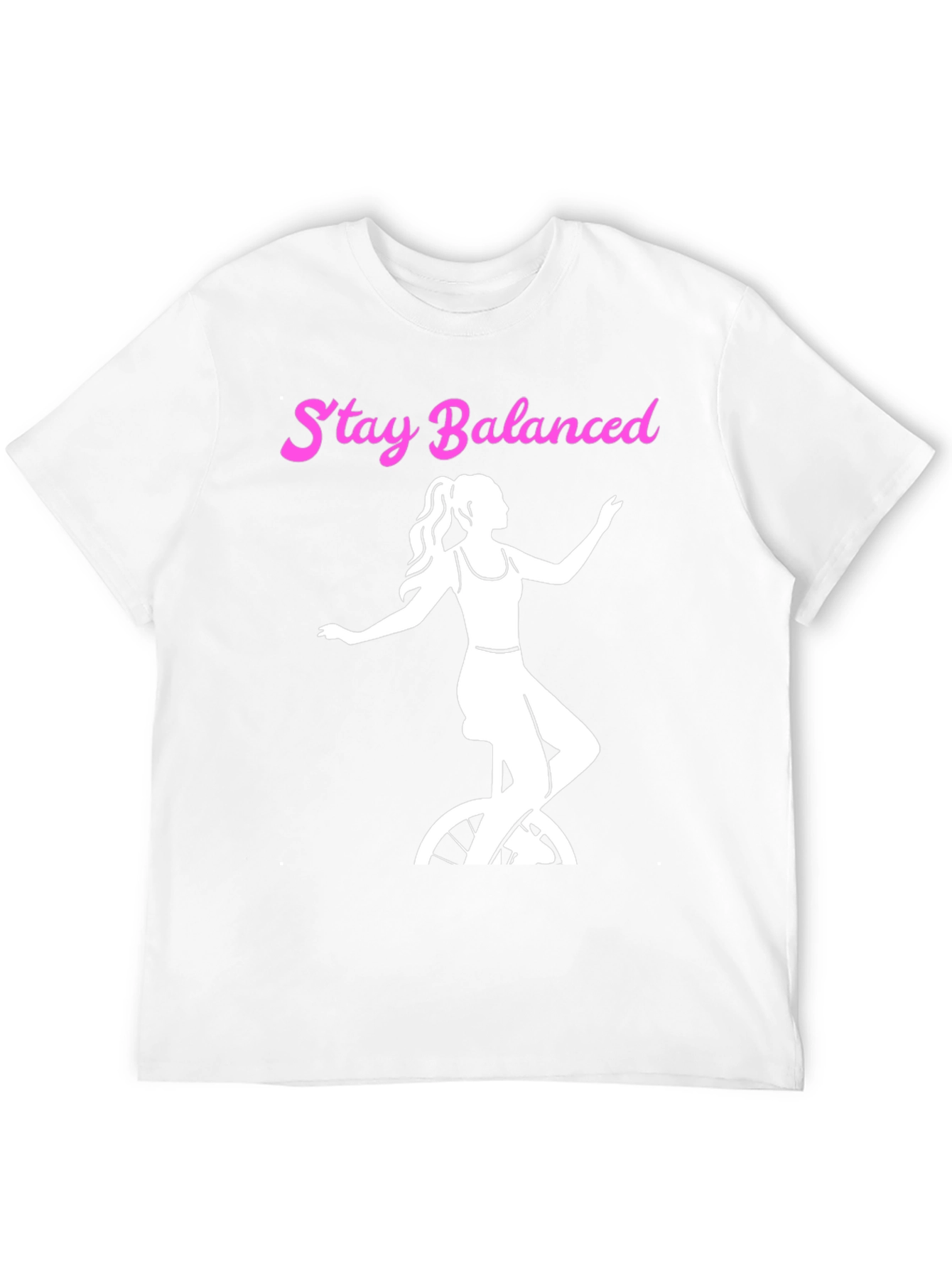 Stay Balanced Graphic Tee - Unicycle Design