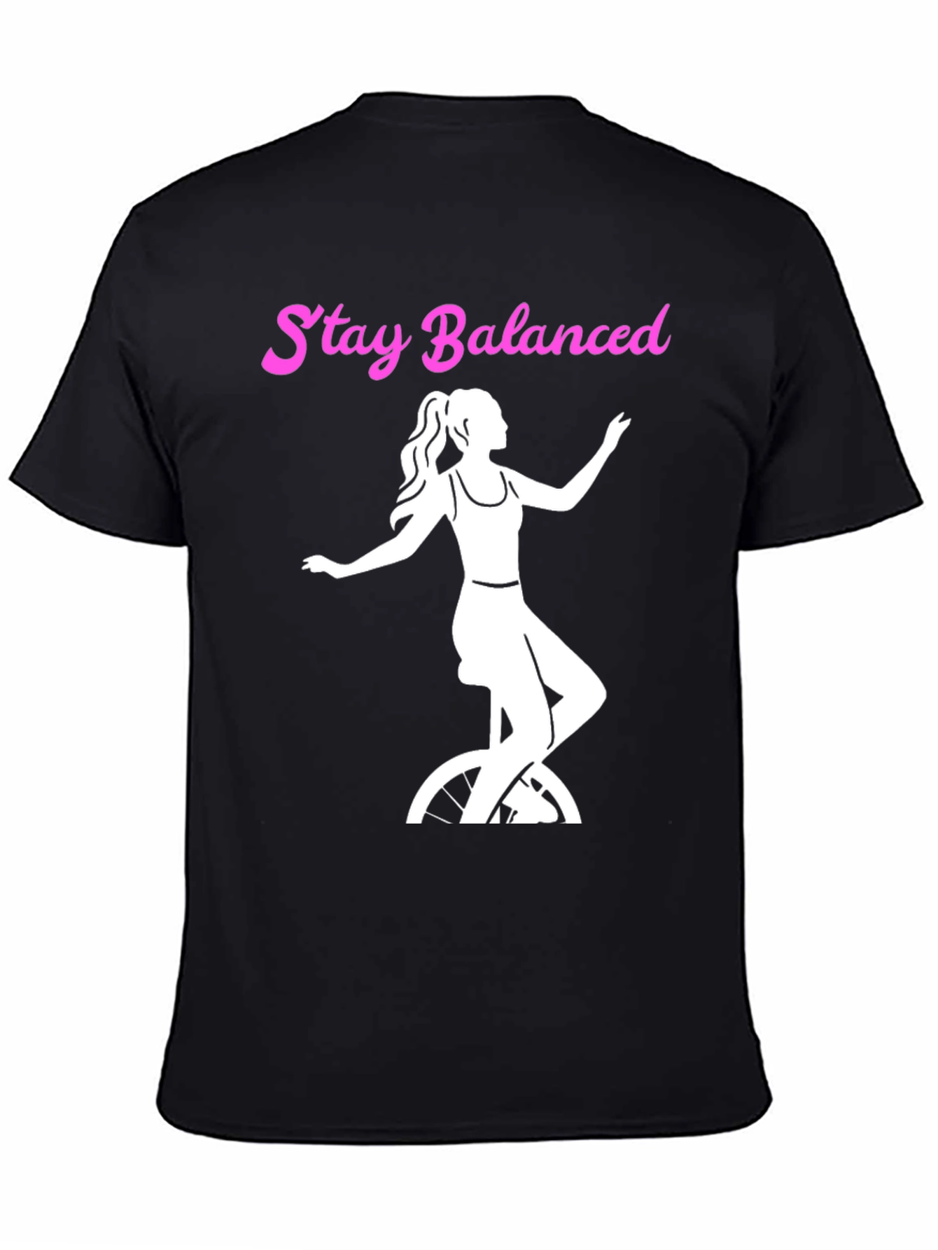 Stay Balanced Graphic Tee - Unicycle Design