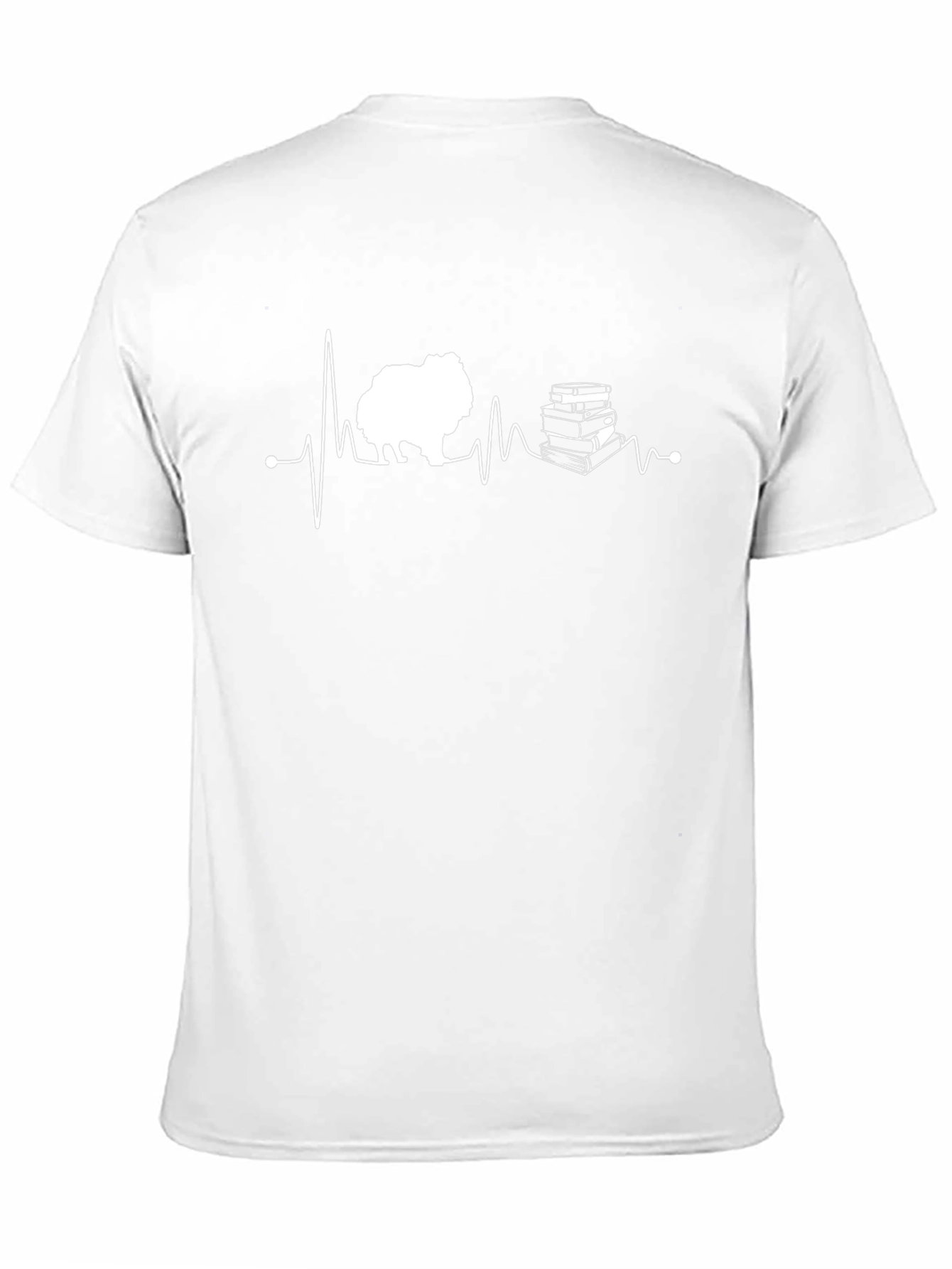 Dog & Books Heartbeat T-Shirt