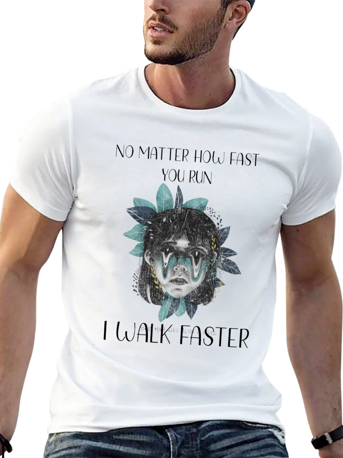 Humorous I Walk Faster Graphic Tee