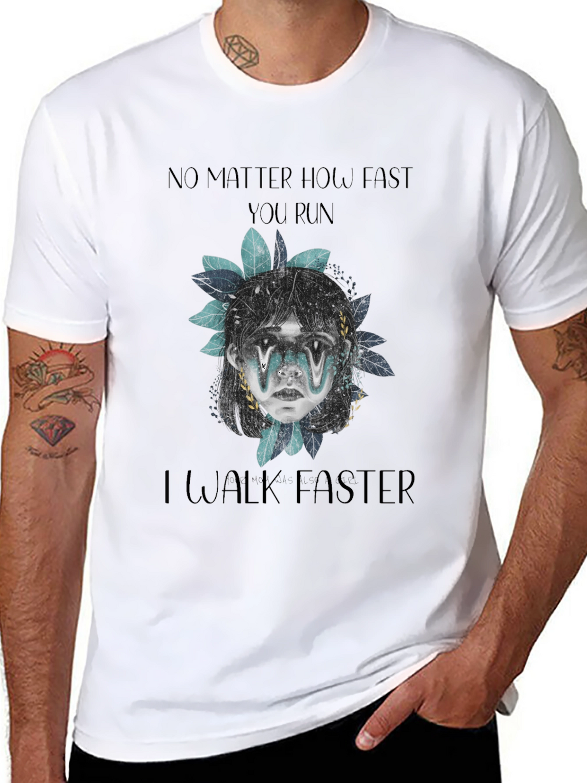 Humorous I Walk Faster Graphic Tee