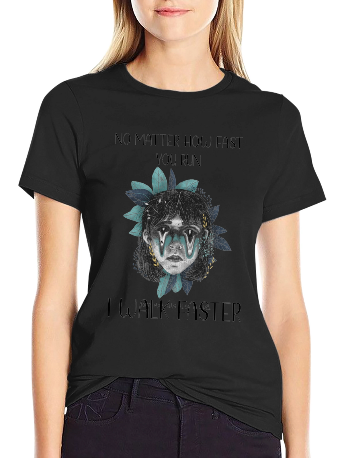 Humorous I Walk Faster Graphic Tee