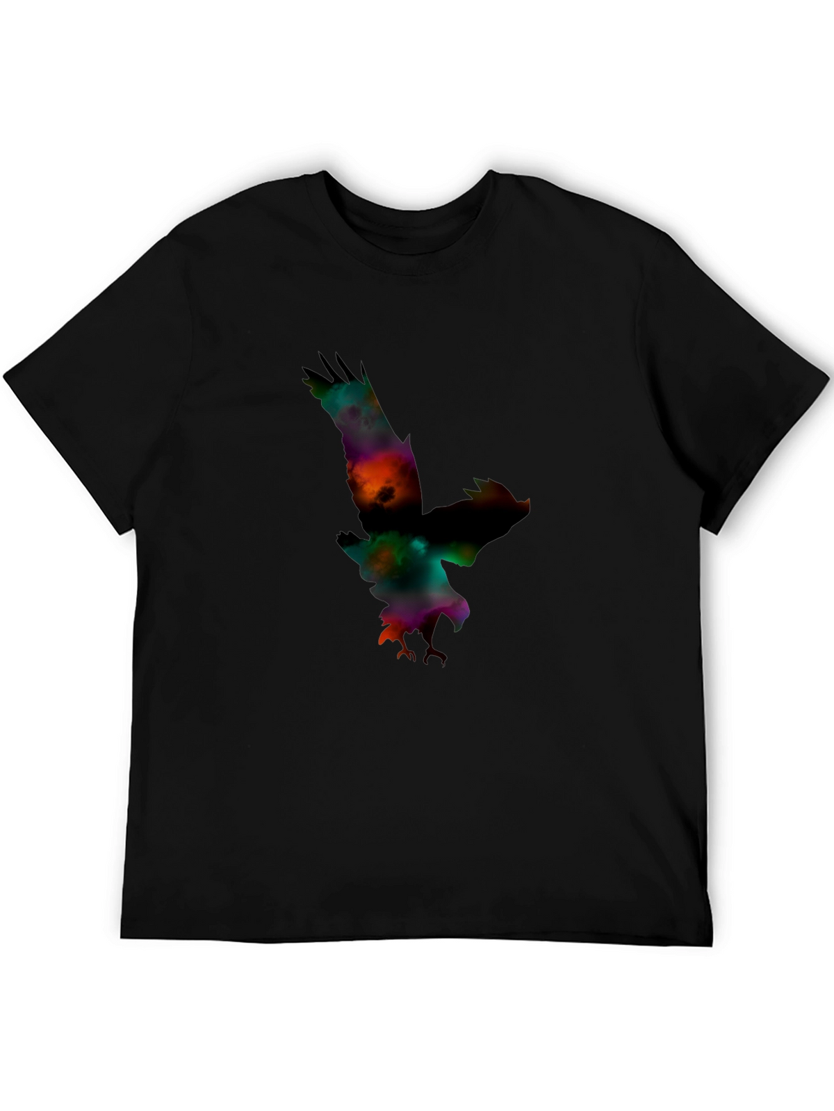 Mens Black Eagle Graphic Print T-Shirt