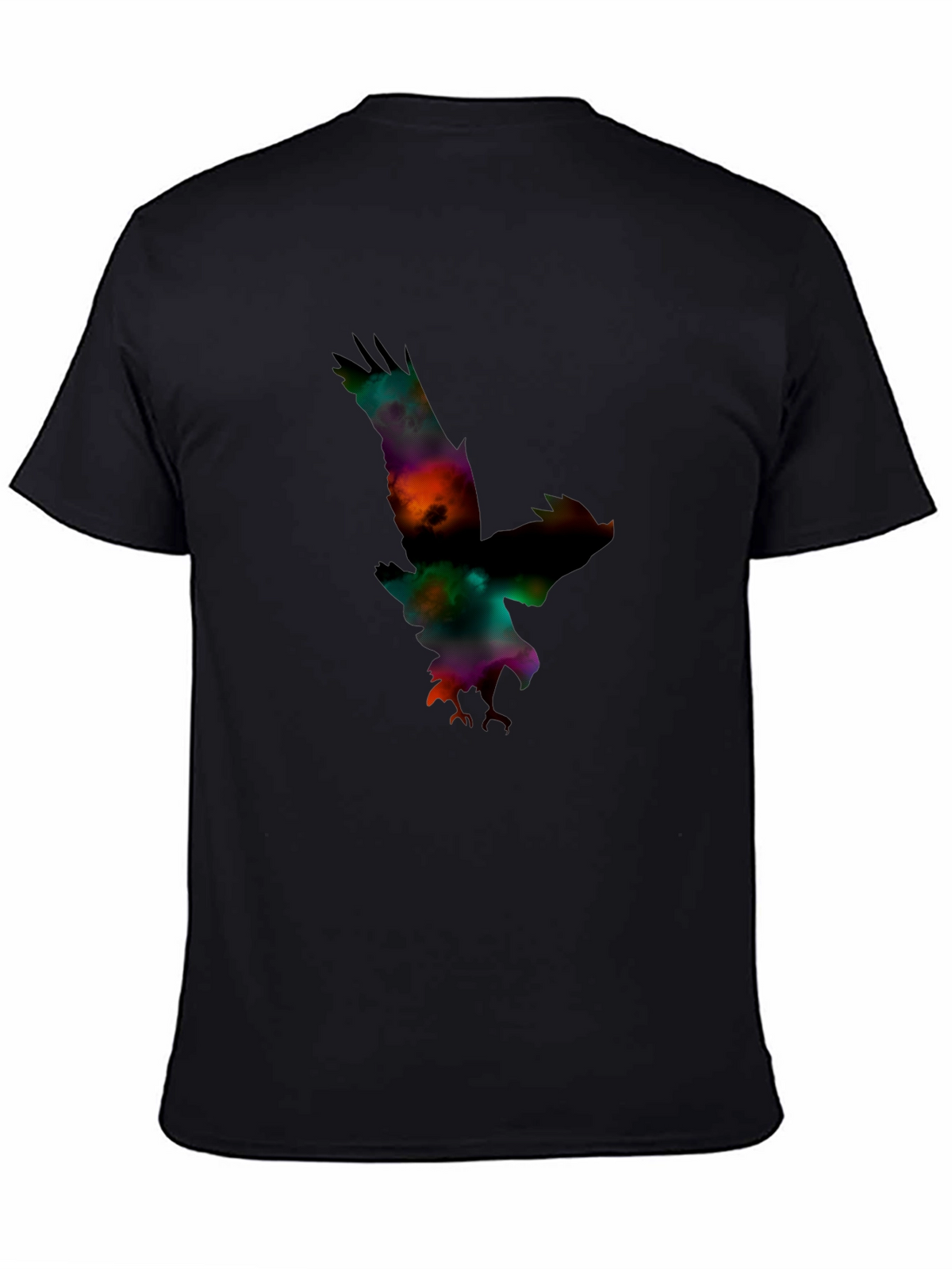 Mens Black Eagle Graphic Print T-Shirt