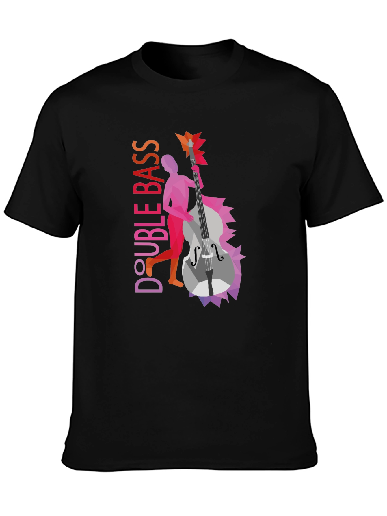 Double Bass Graphic Tee - Unique Musical Design