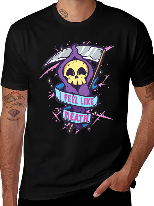 I Feel Like Death Graphic Tee - Grim Reaper T-Shirt