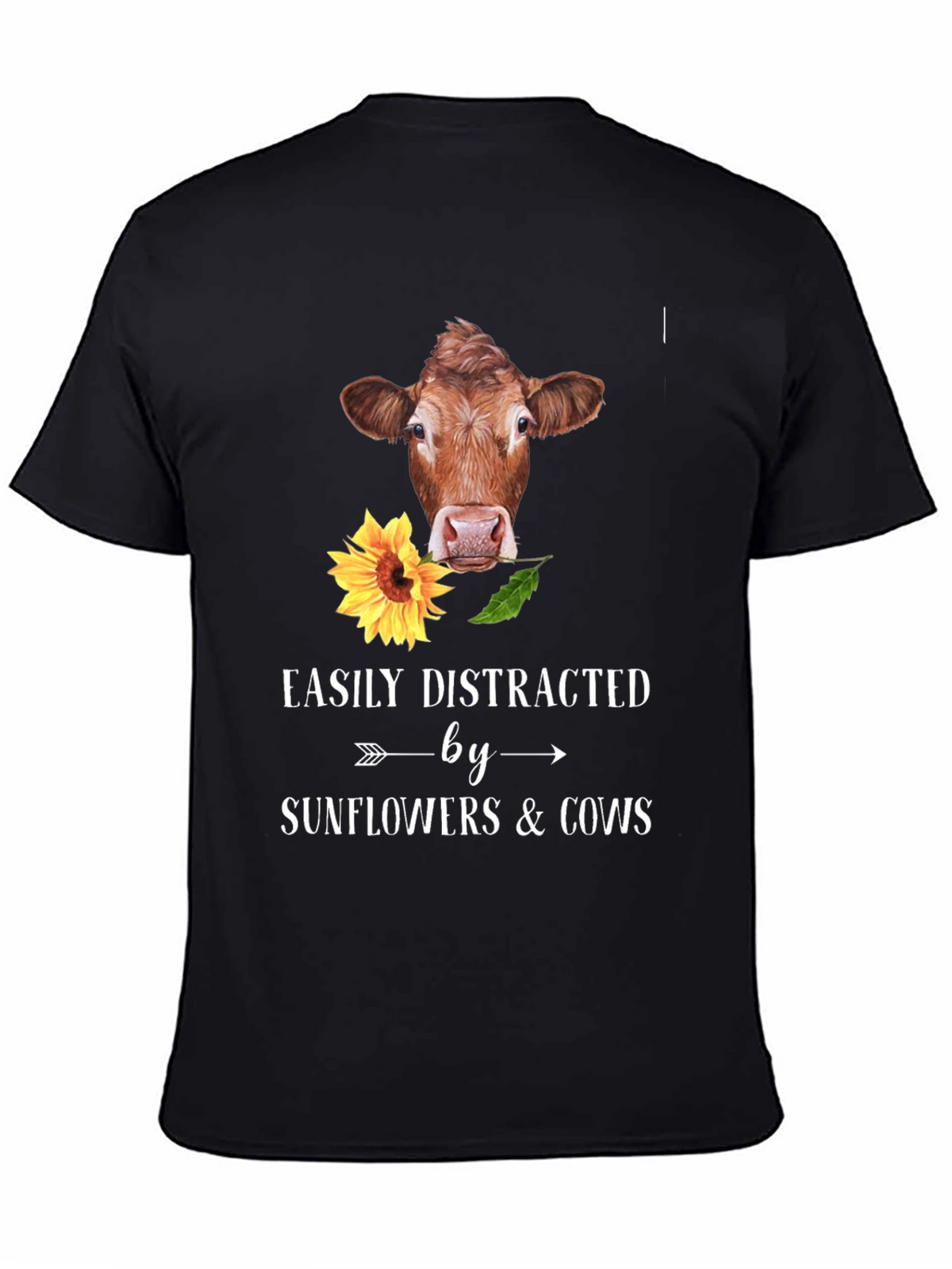 Easily Distracted By Cows & Sunflowers T-Shirt