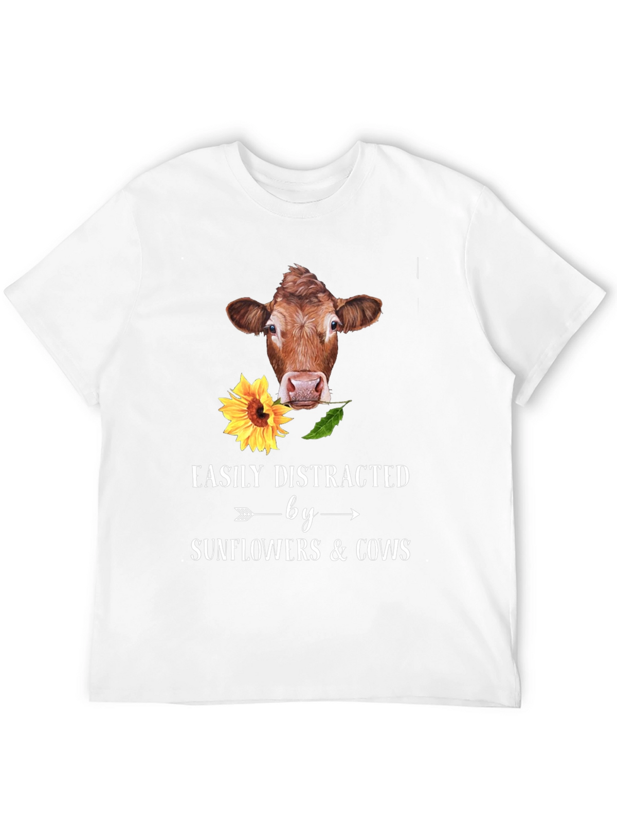 Easily Distracted By Cows & Sunflowers T-Shirt