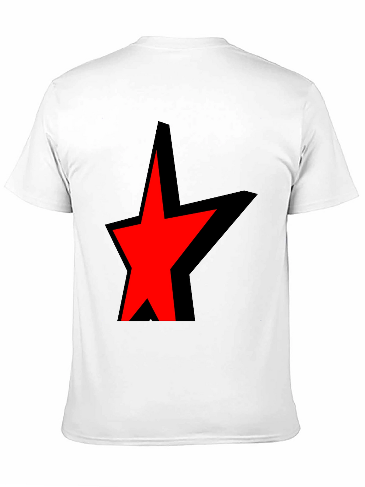 Bold Star Graphic Tee - Black Cotton Blend
