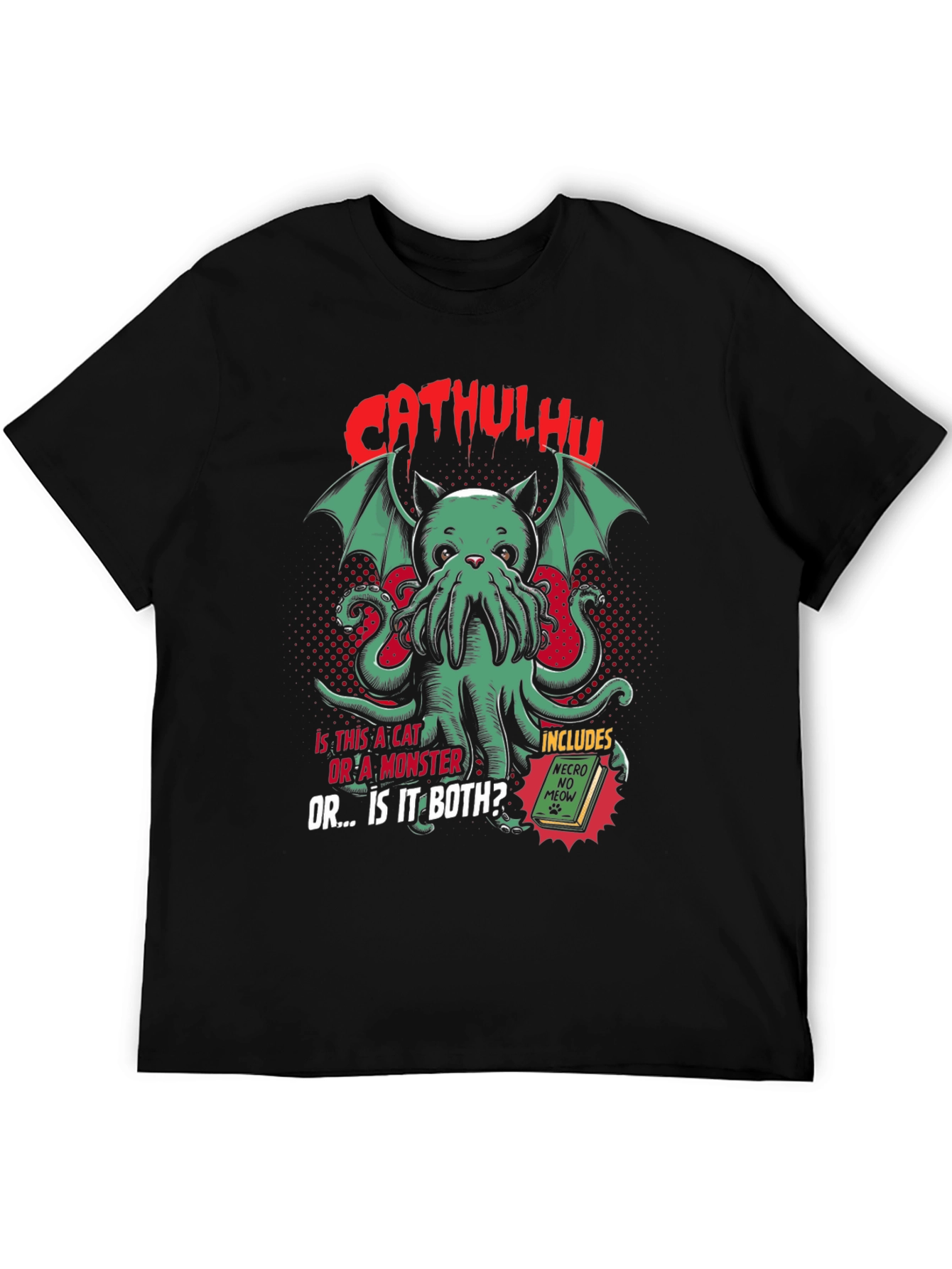 CATHULHU Graphic T-Shirt - Cat Monster Design
