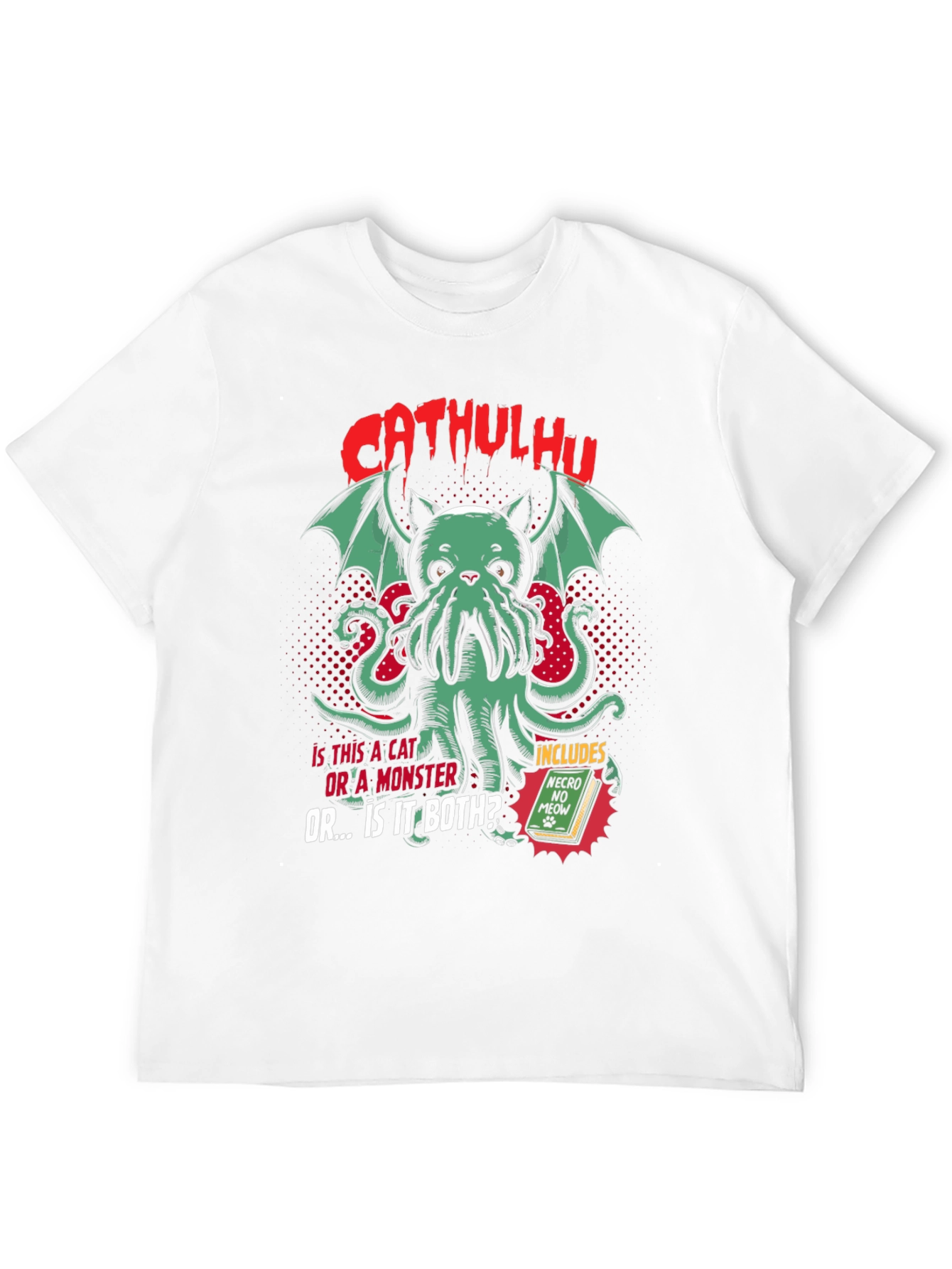 CATHULHU Graphic T-Shirt - Cat Monster Design