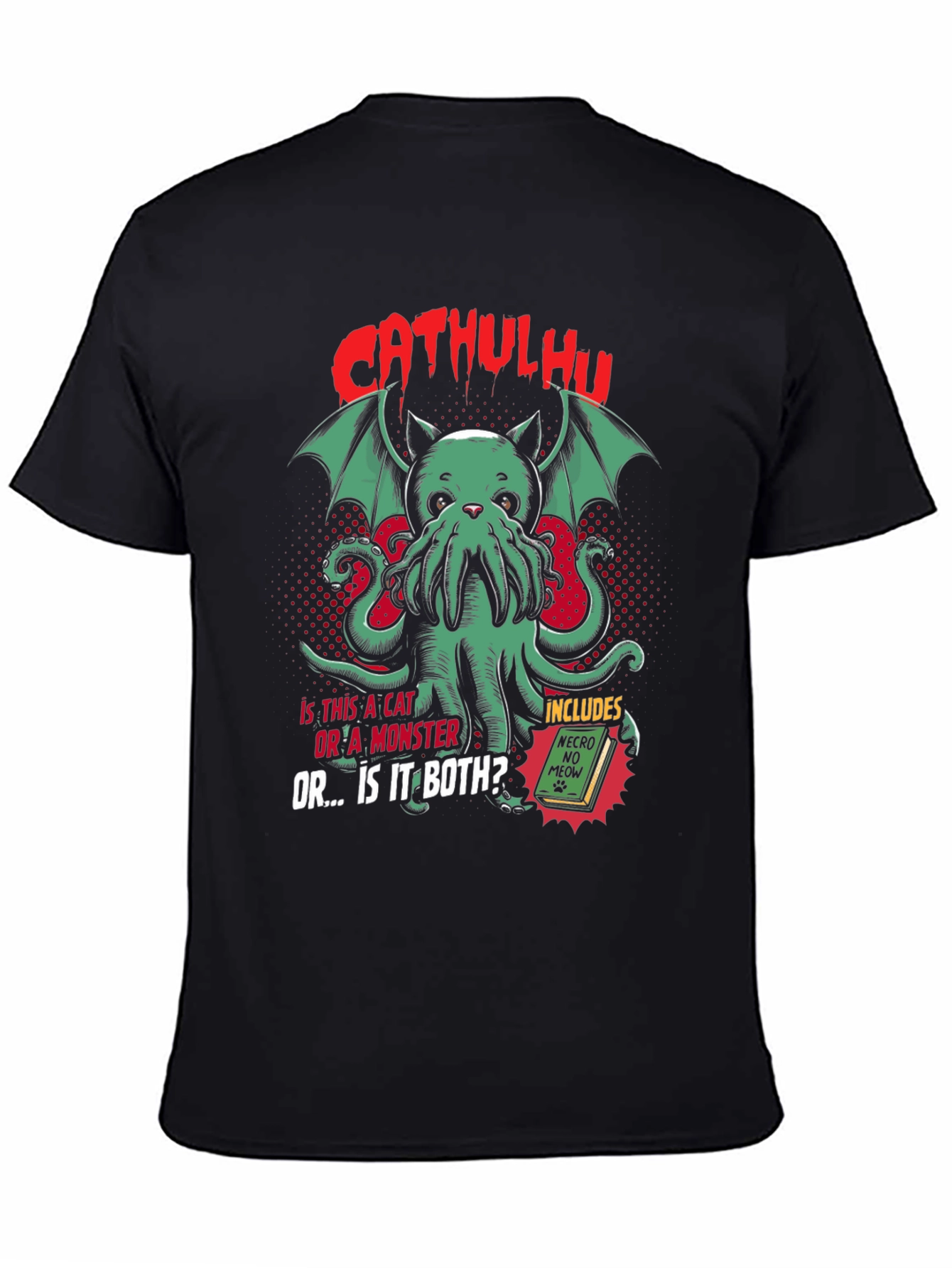 CATHULHU Graphic T-Shirt - Cat Monster Design