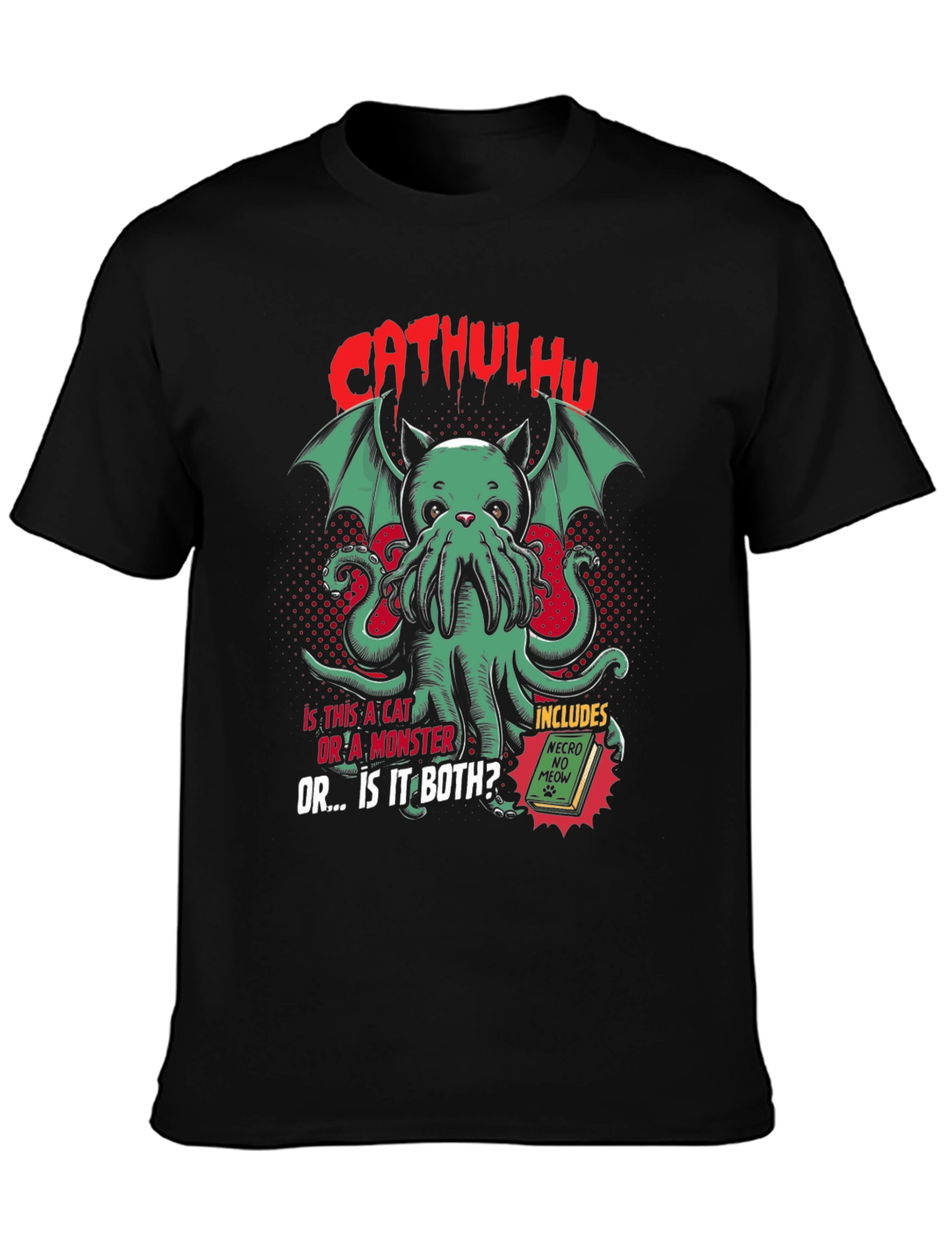 CATHULHU Graphic T-Shirt - Cat Monster Design