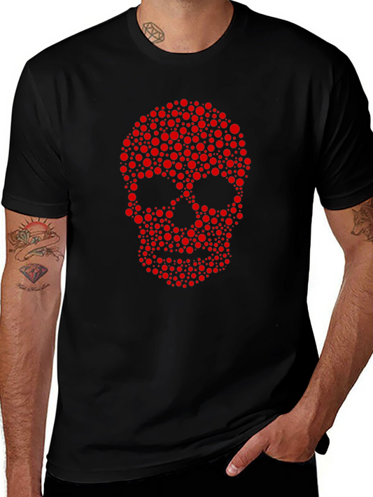Skull Dot Graphic Tee - Cool Casual Style