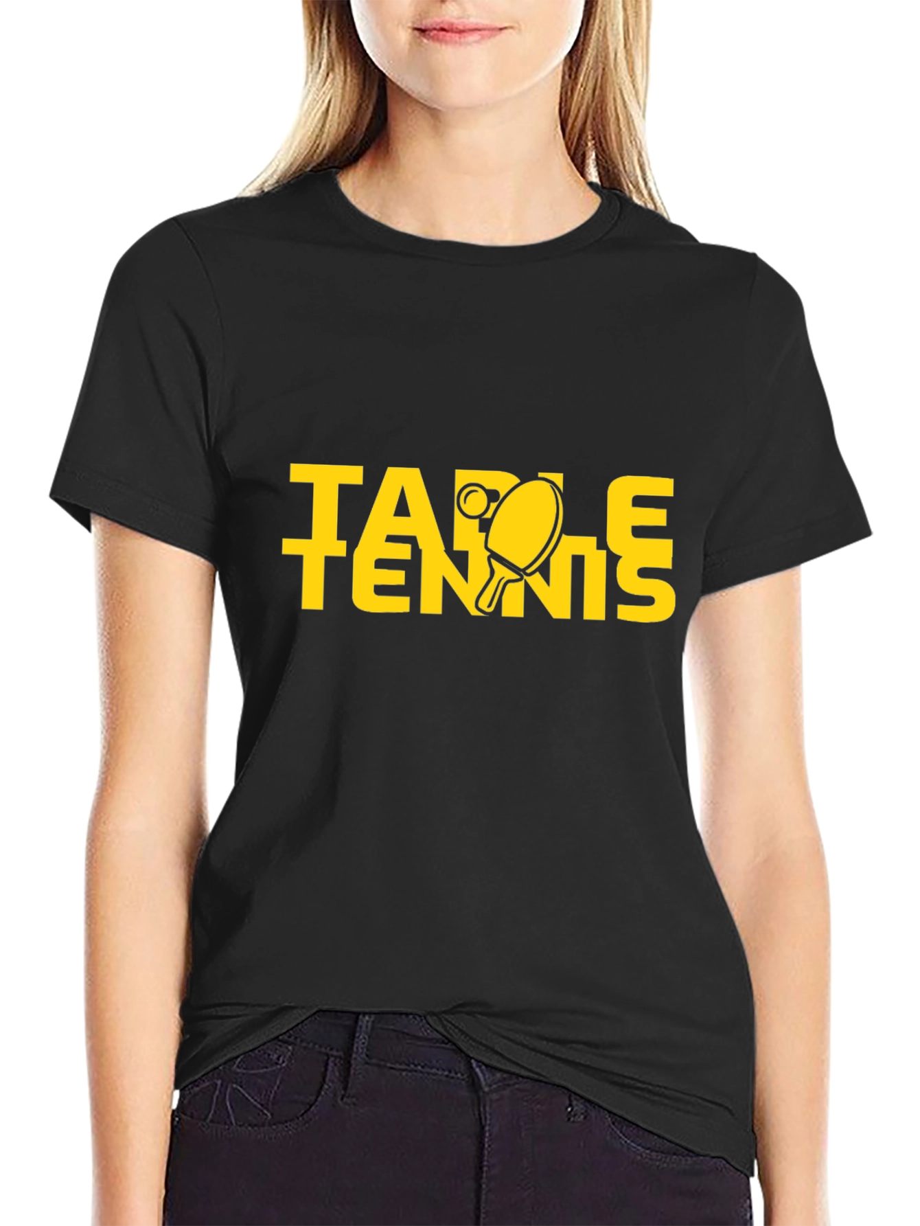 Table Tennis Graphic Tee - Black