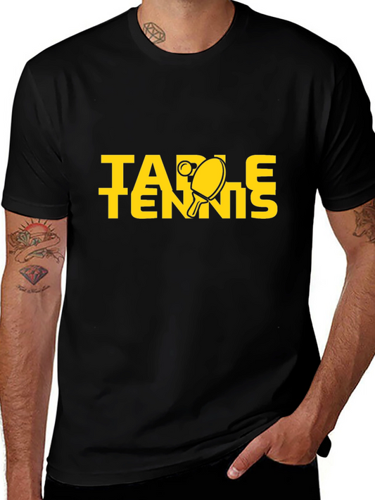 Table Tennis Graphic Tee - Black
