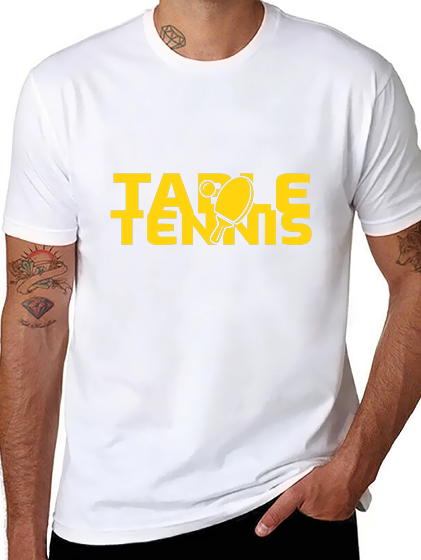 Table Tennis Graphic Tee - Black