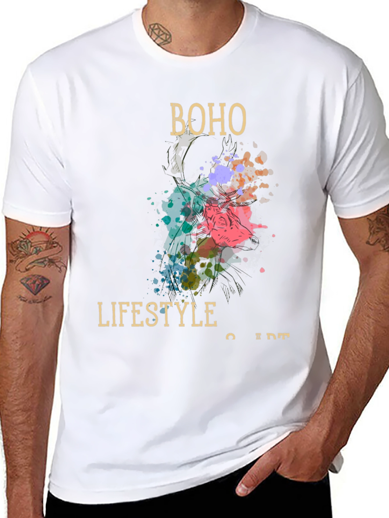 Boho Lifestyle Art Mens T-Shirt