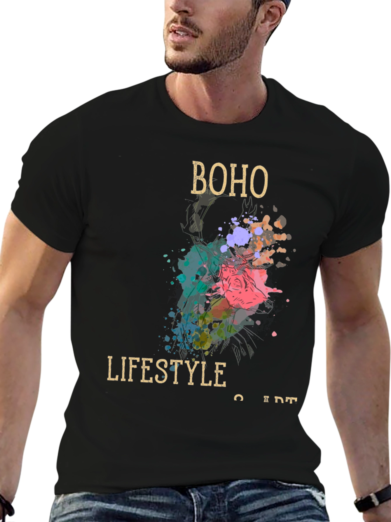 Boho Lifestyle Art Mens T-Shirt
