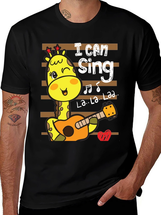 Cute Giraffe Singing T-Shirt