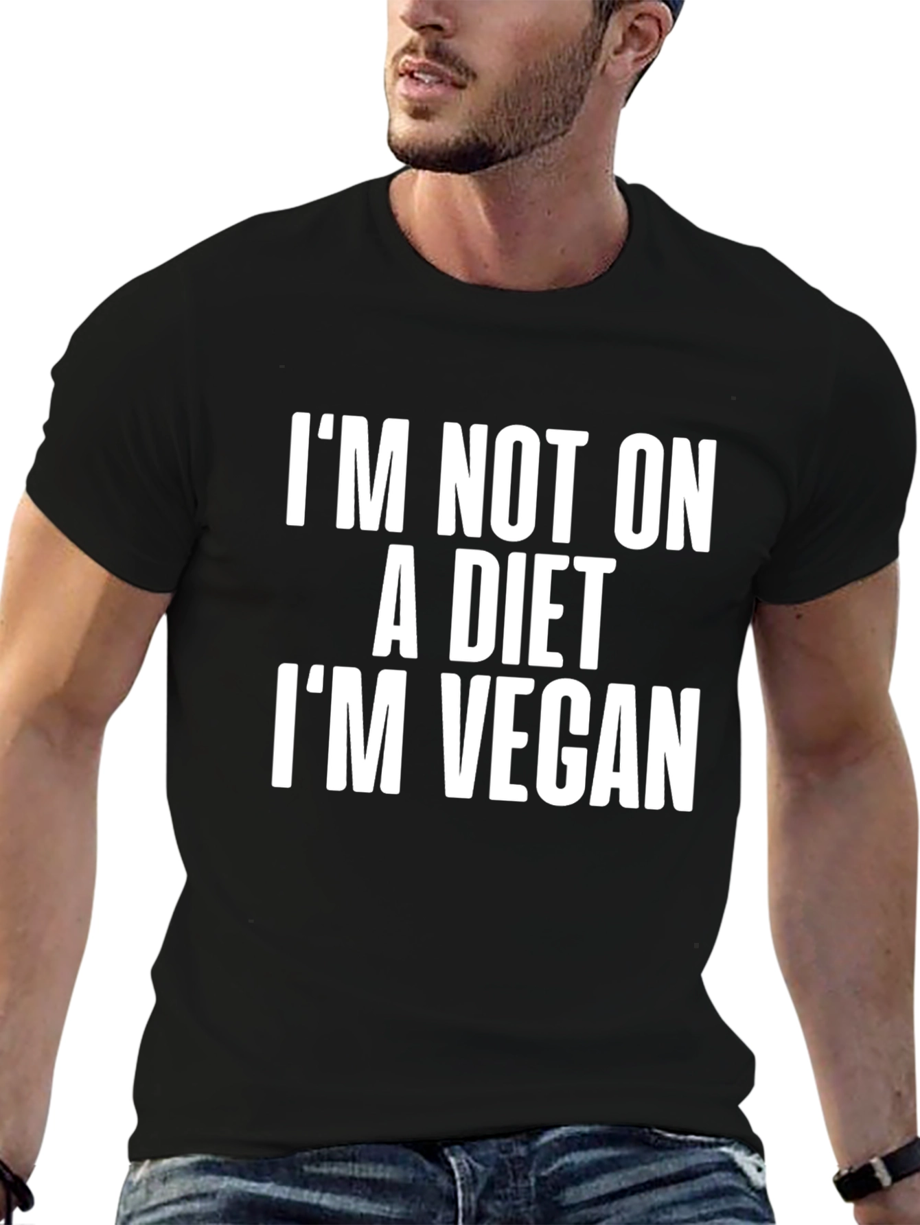 Vegan Statement T-Shirt - Im Not On A Diet
