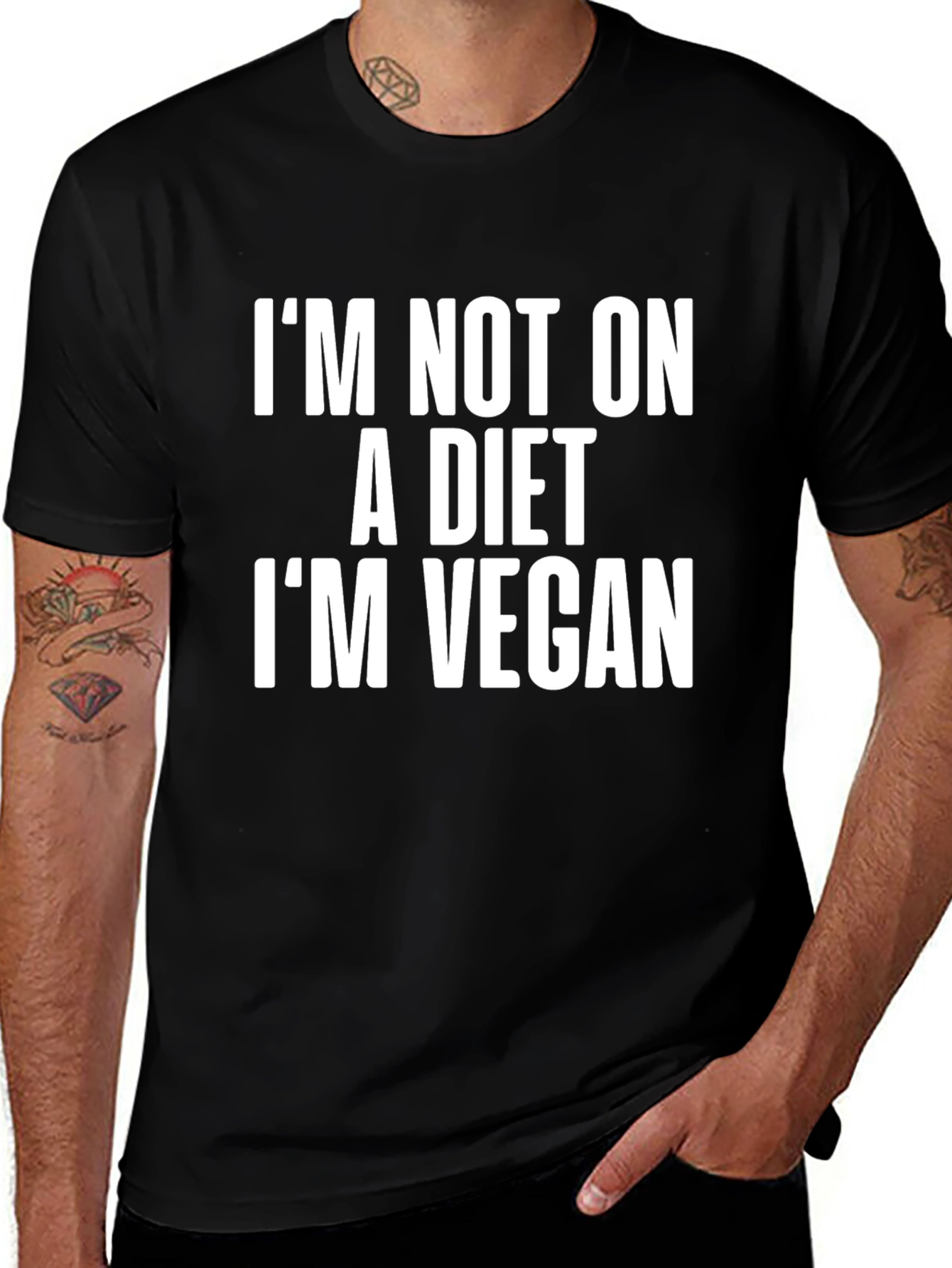Vegan Statement T-Shirt - Im Not On A Diet