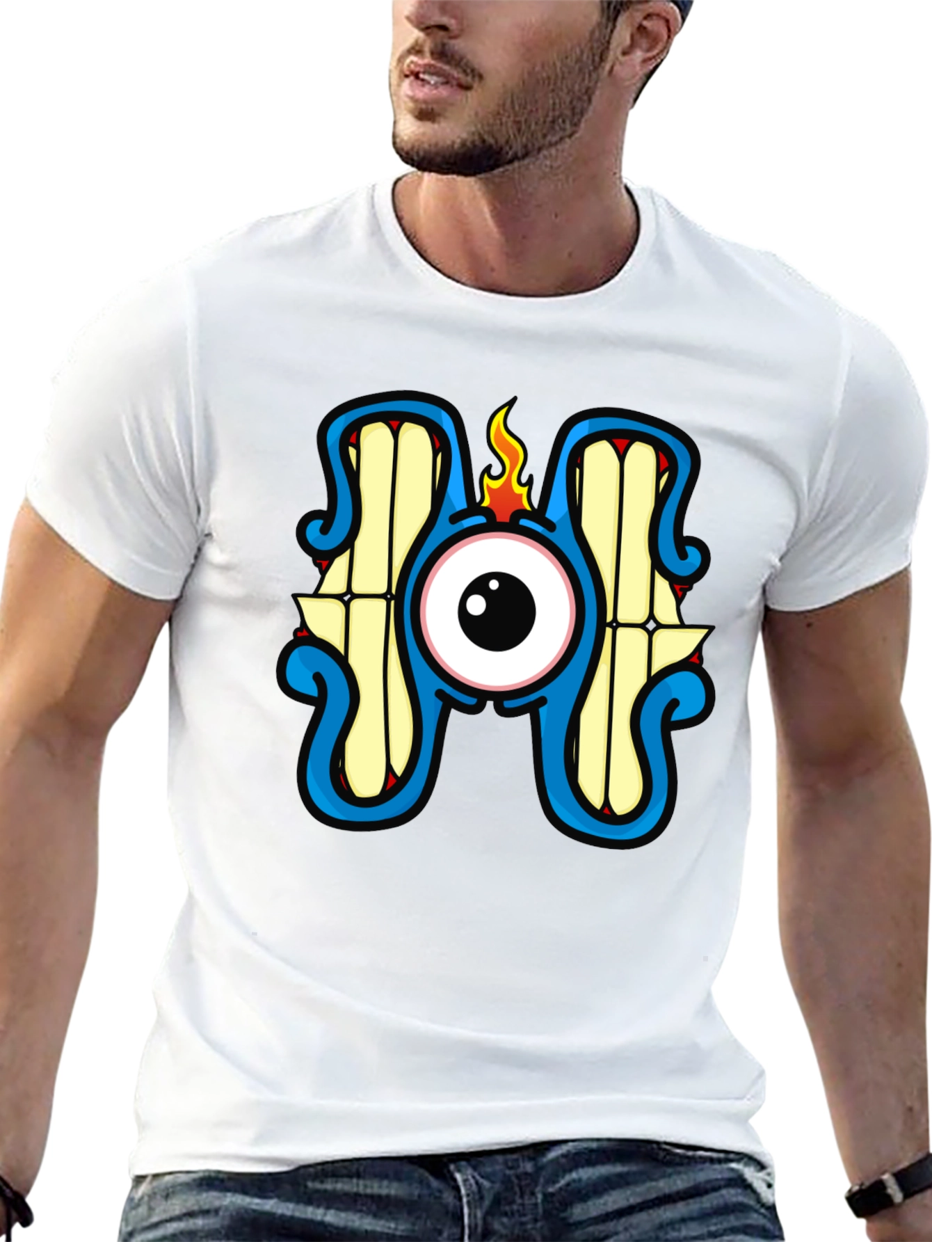 Eye Monster Graphic T-Shirt - Black