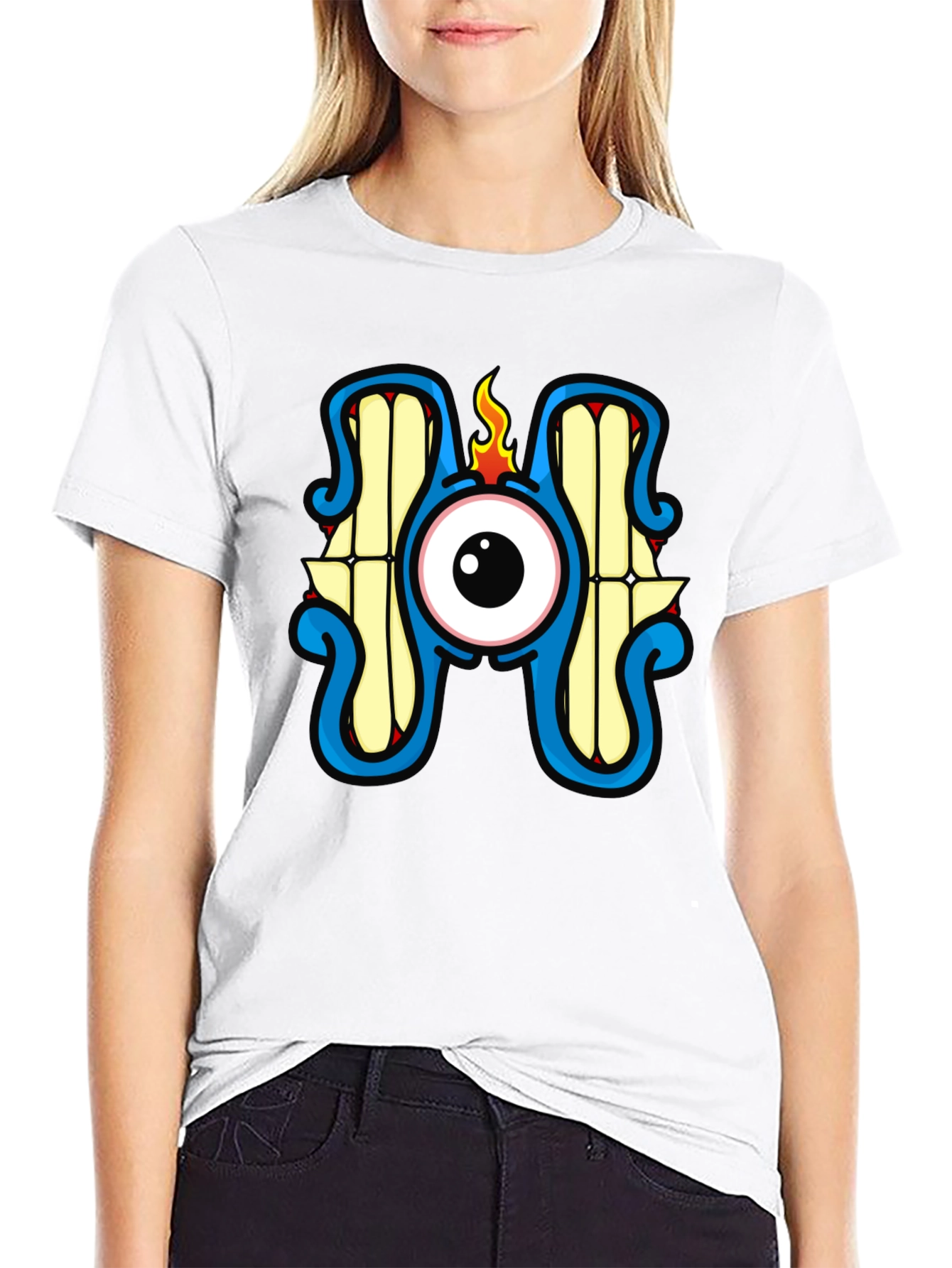 Eye Monster Graphic T-Shirt - Black