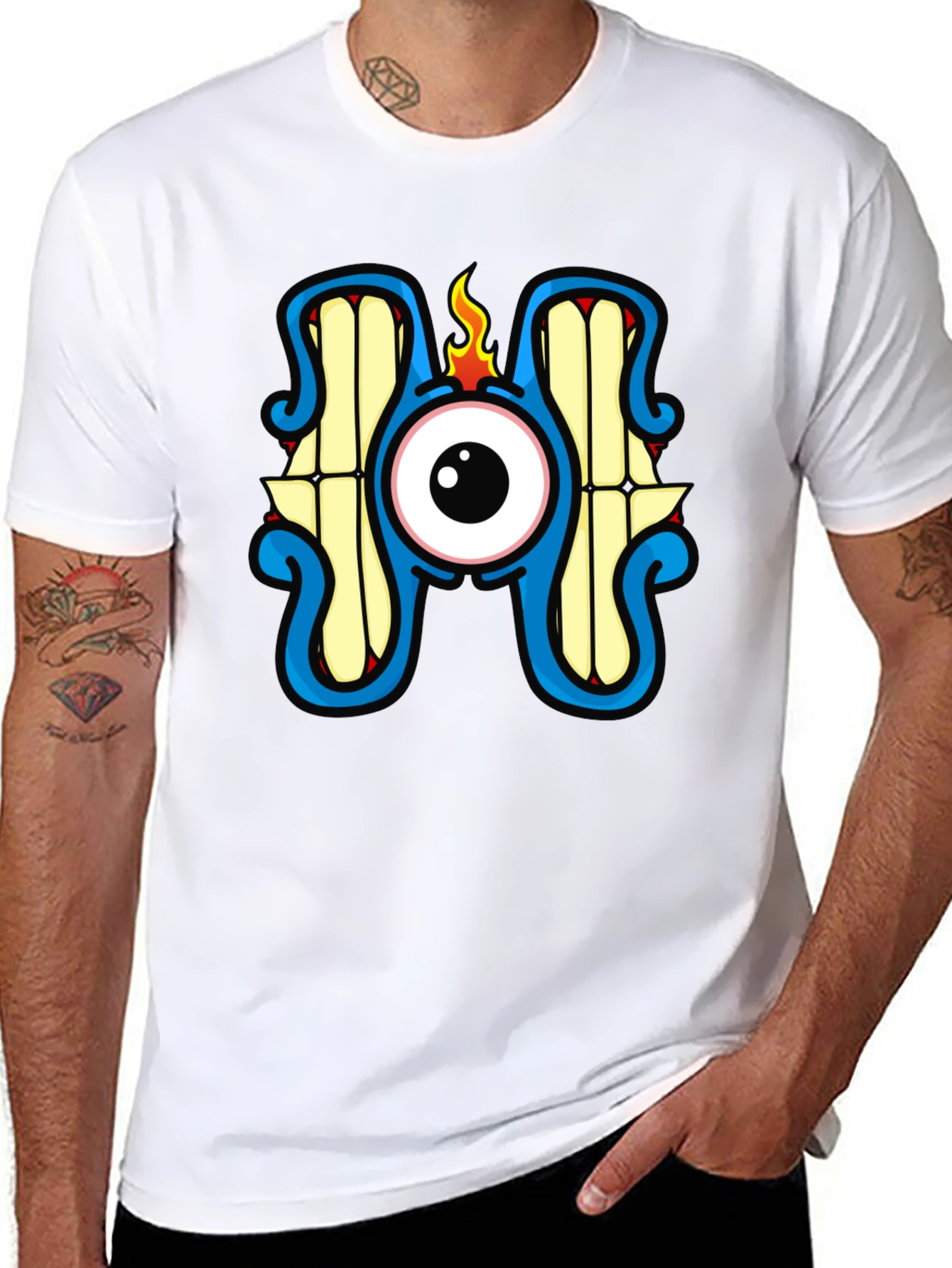 Eye Monster Graphic T-Shirt - Black