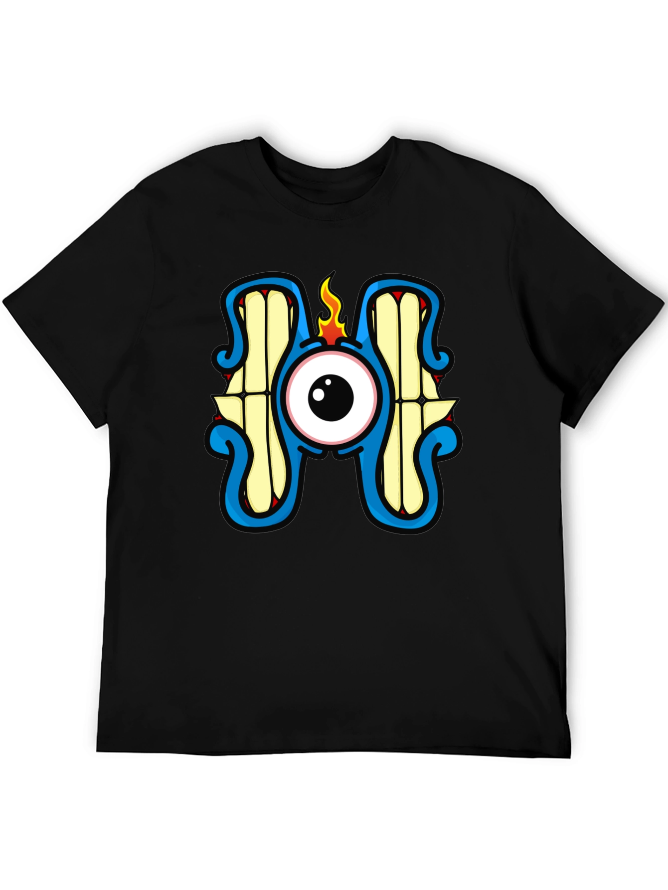 Eye Monster Graphic T-Shirt - Black