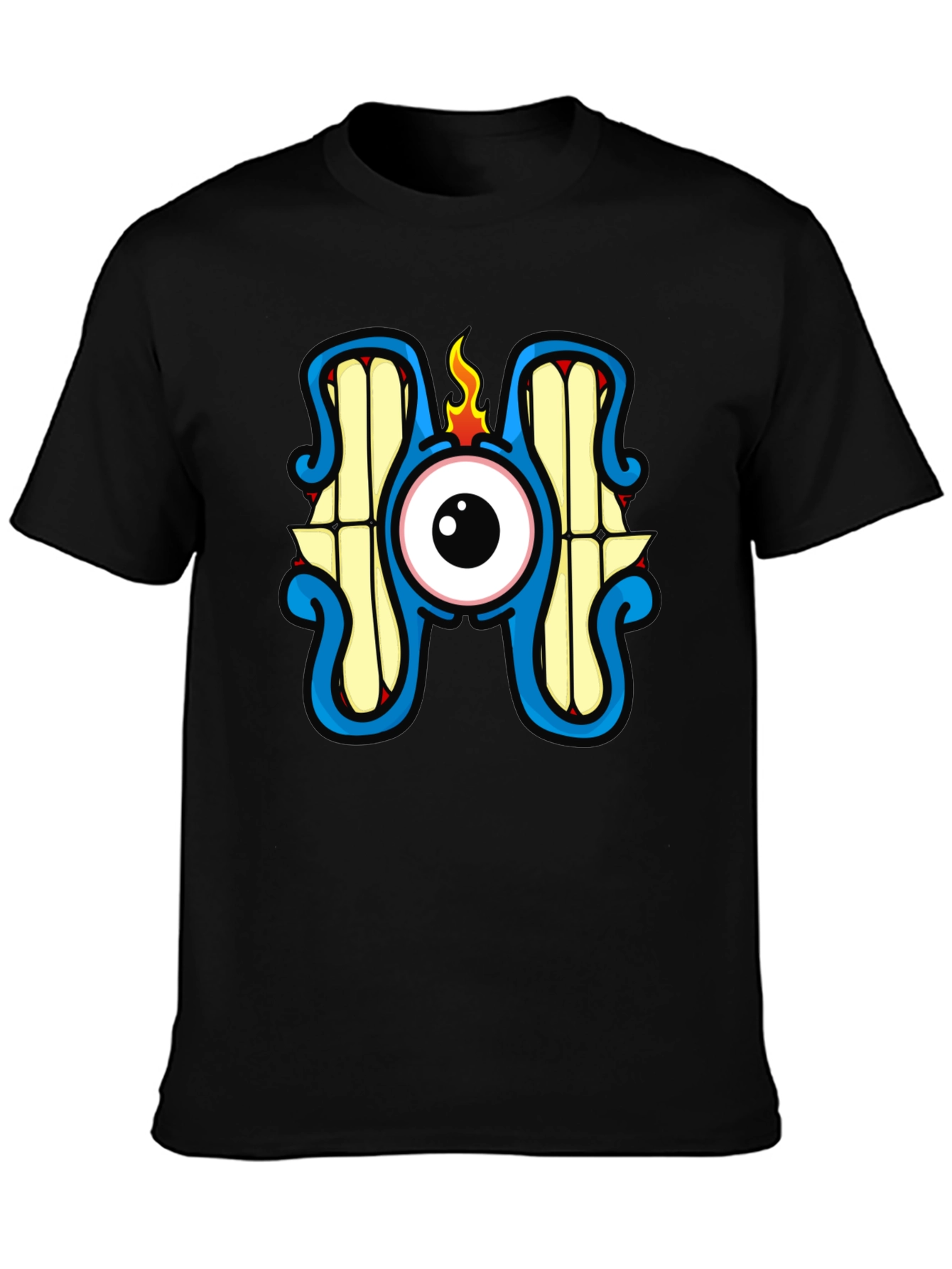 Eye Monster Graphic T-Shirt - Black