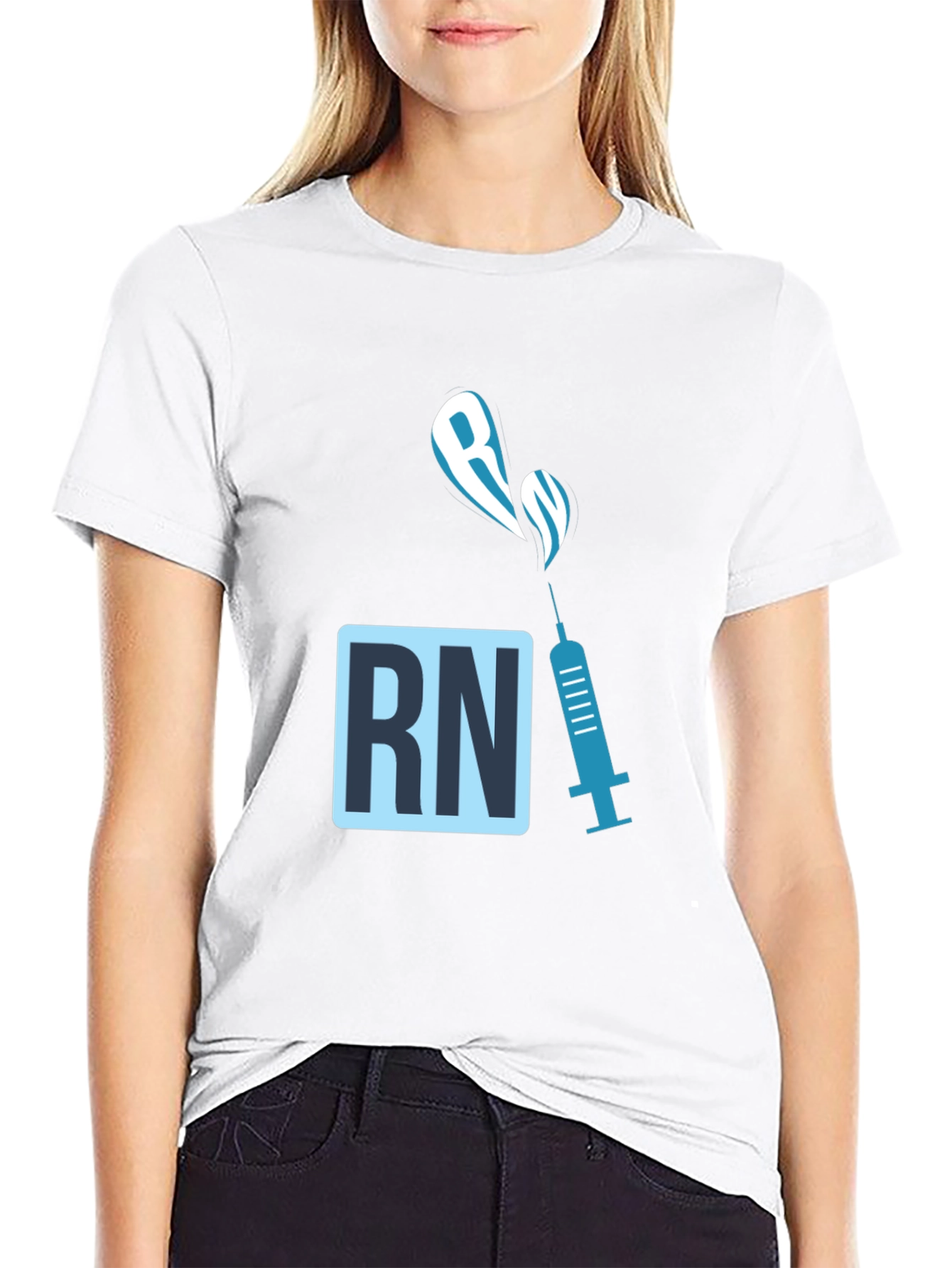 RN Syringe Graphic T-Shirt - Nursing Medical Tee