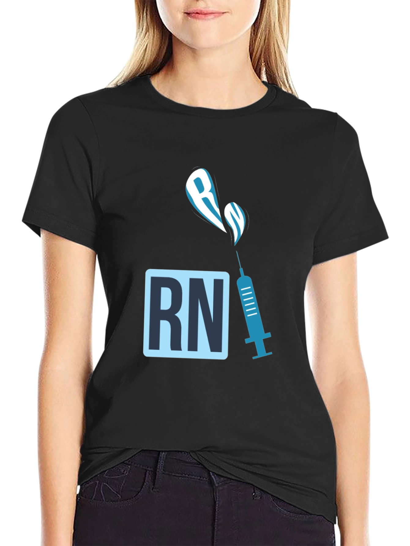 RN Syringe Graphic T-Shirt - Nursing Medical Tee