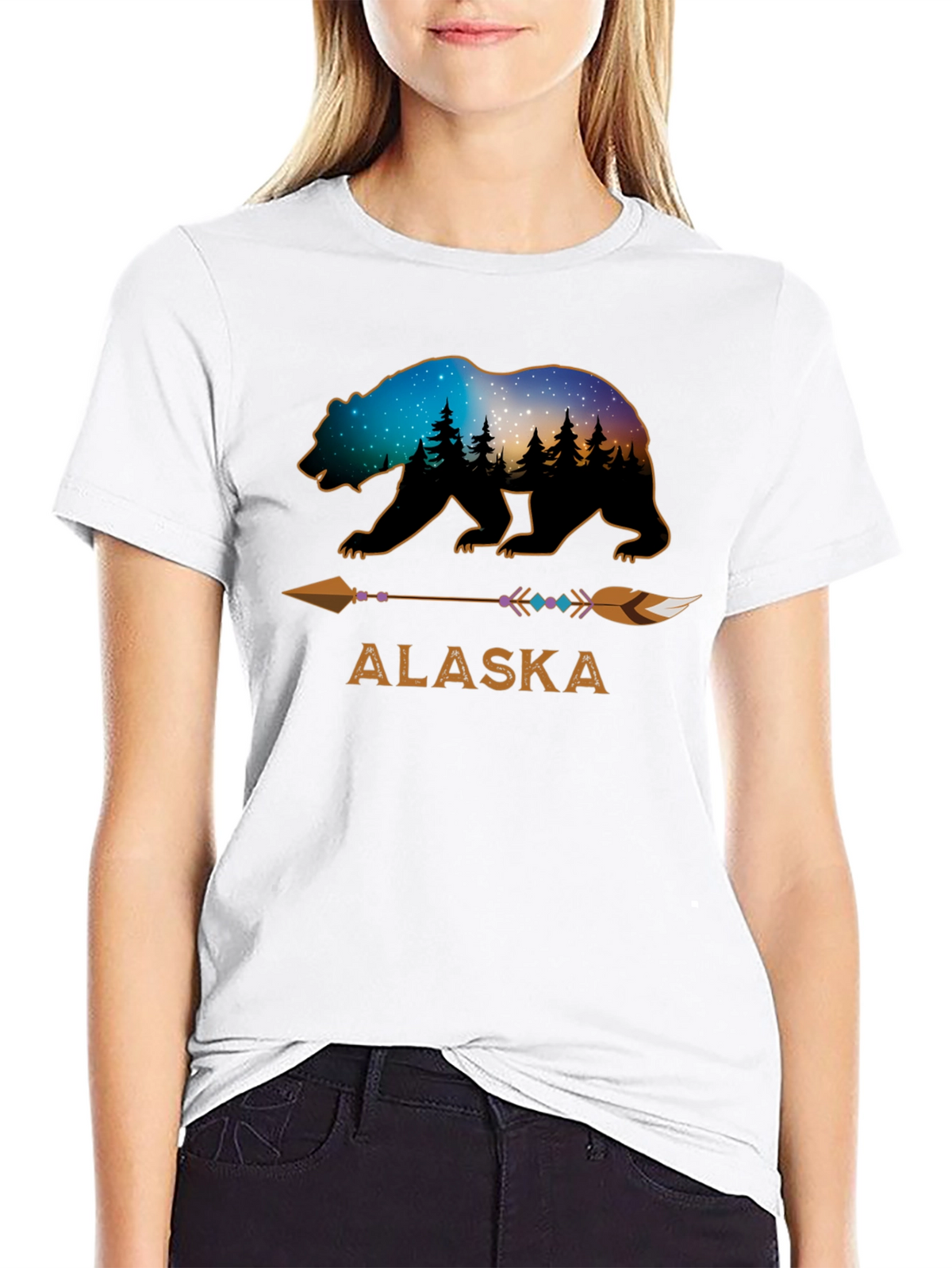 Alaska Bear Arrow Graphic T-Shirt
