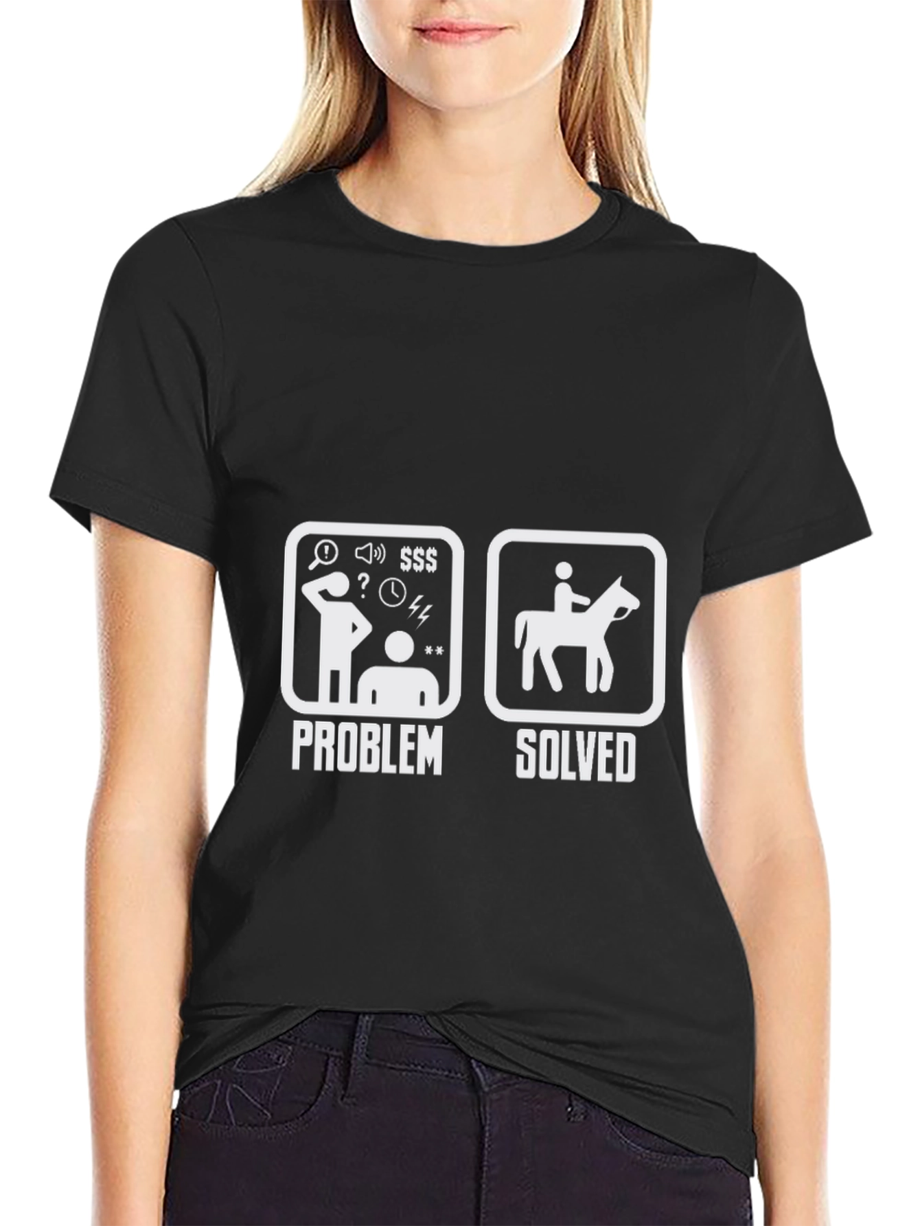 Problem Solved Horse Riding T-Shirt